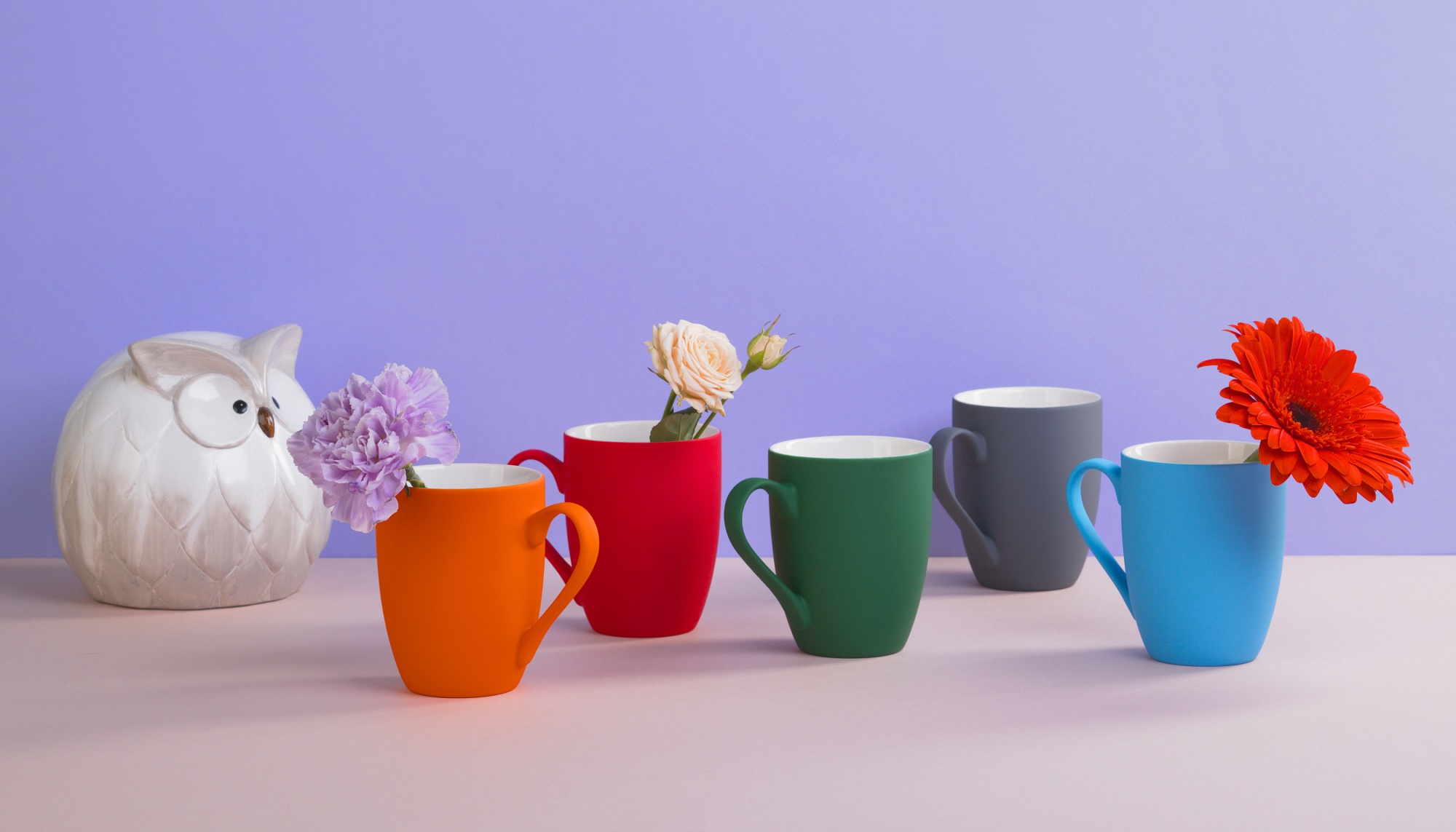 Кружка "Trend", покрытие soft touch, цвет голубой