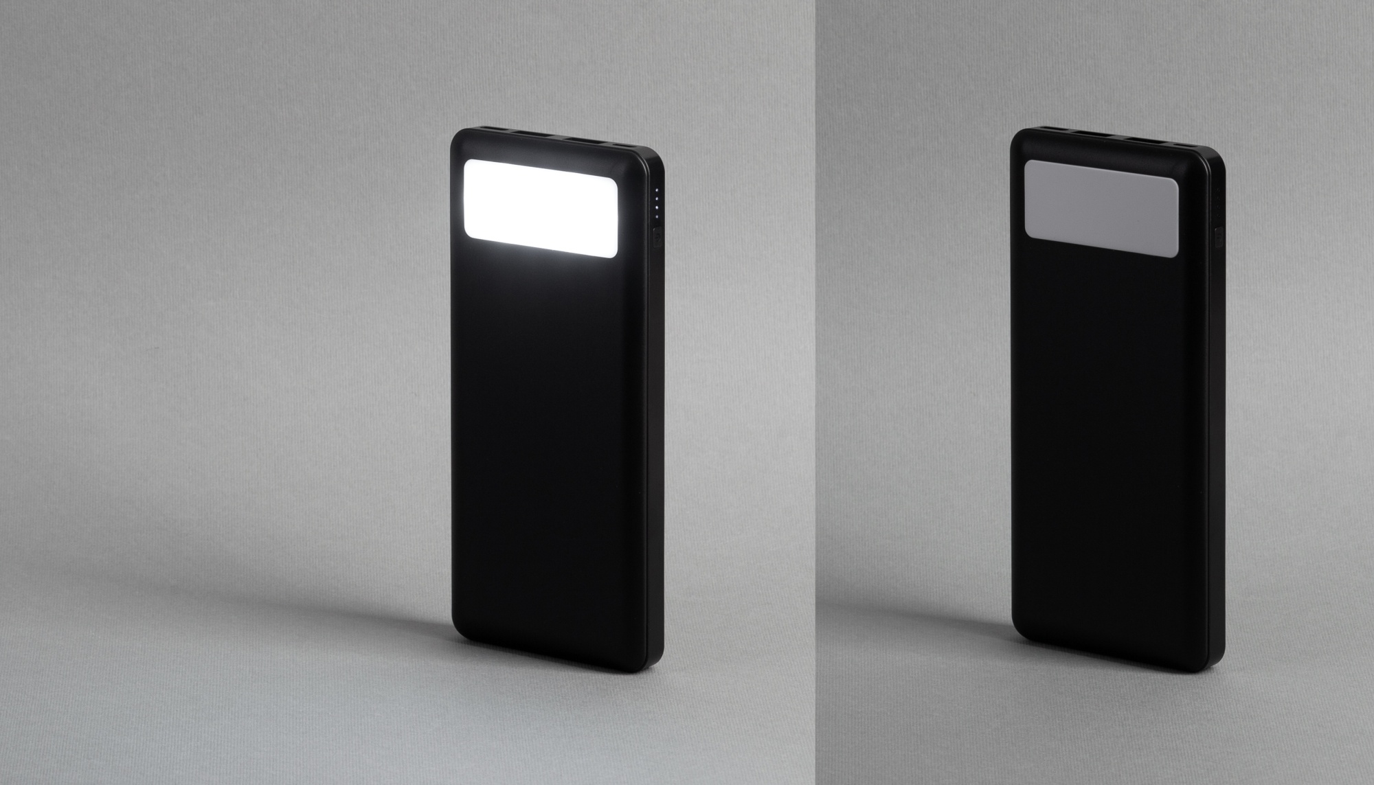 Зарядное устройство "Lumos" 10000 mAh с фонариком, черный, цвет черный