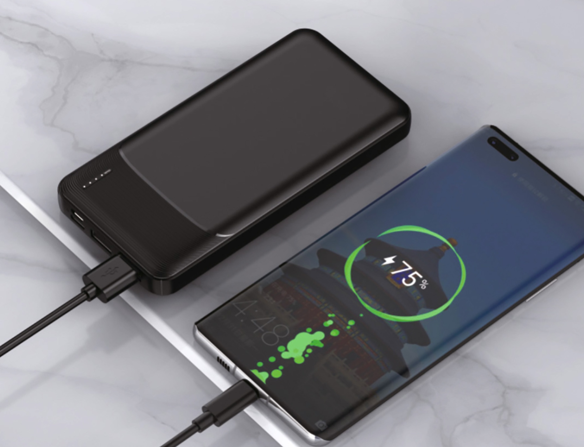 Зарядное устройство "Ten" 10000 mAh, цвет черный