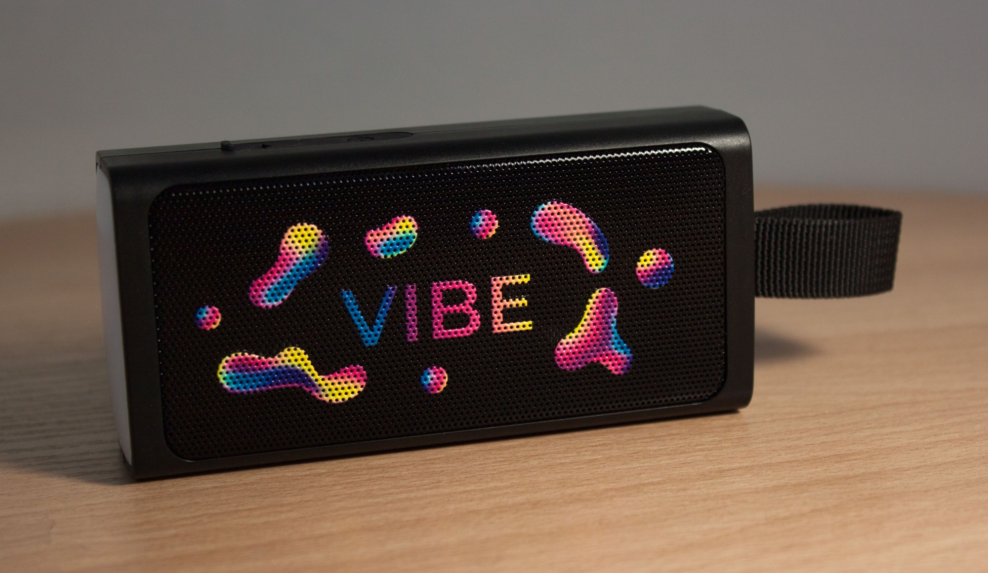 Bluetooth колонка "Vibe" 5Вт с фонариком и магнитным креплением, цвет черный
