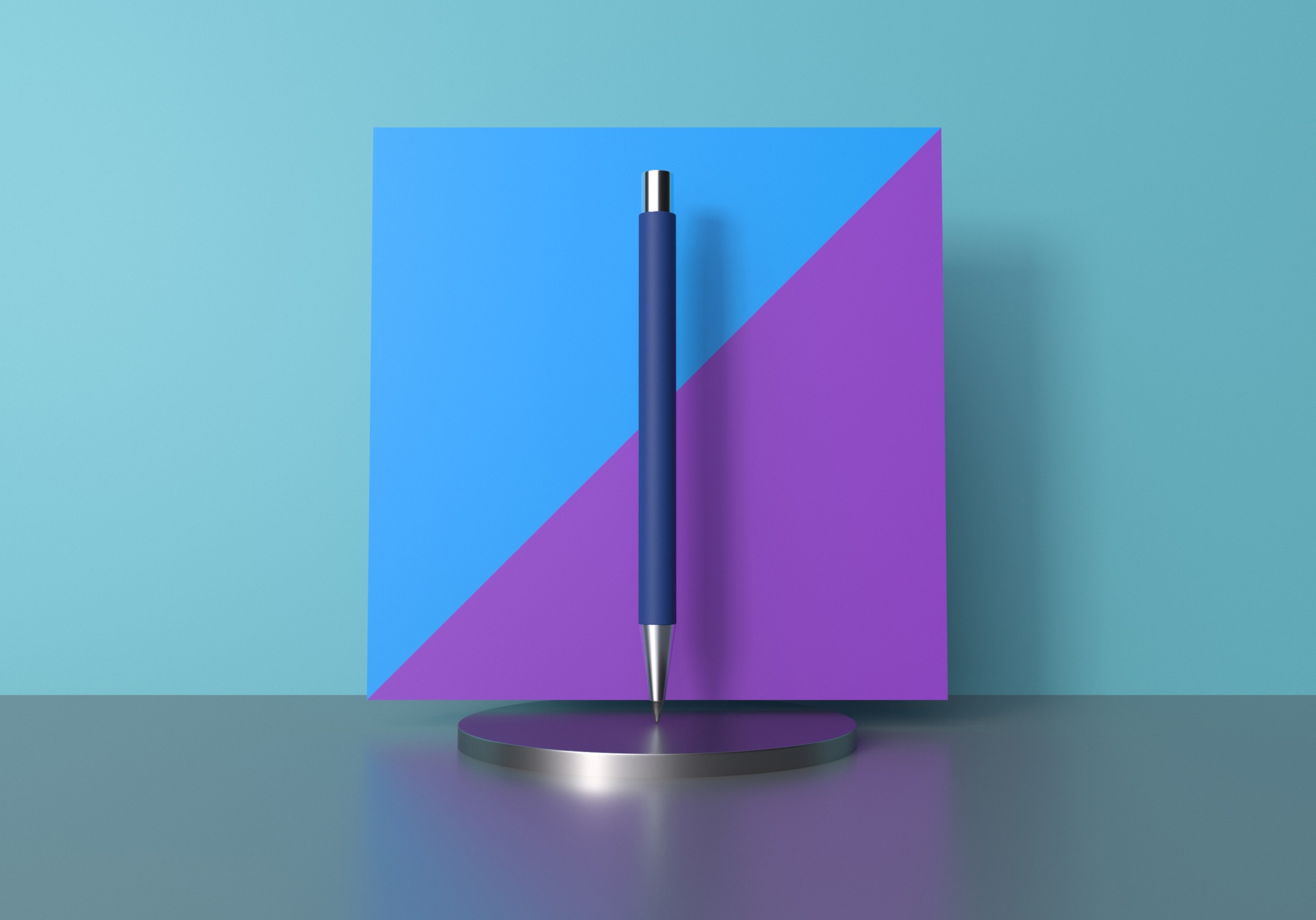Карандаш "Aurora", покрытие soft touch, цвет темно-синий