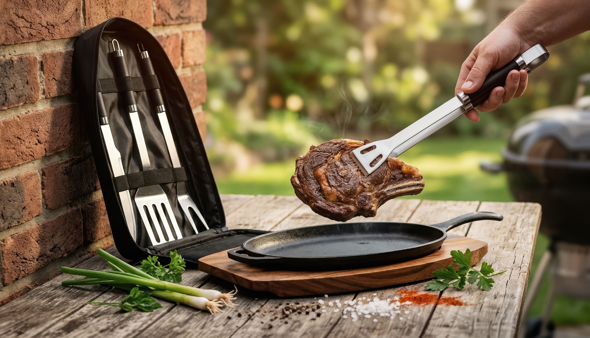 Набор для барбекю "Grill" в сумке, цвет черный