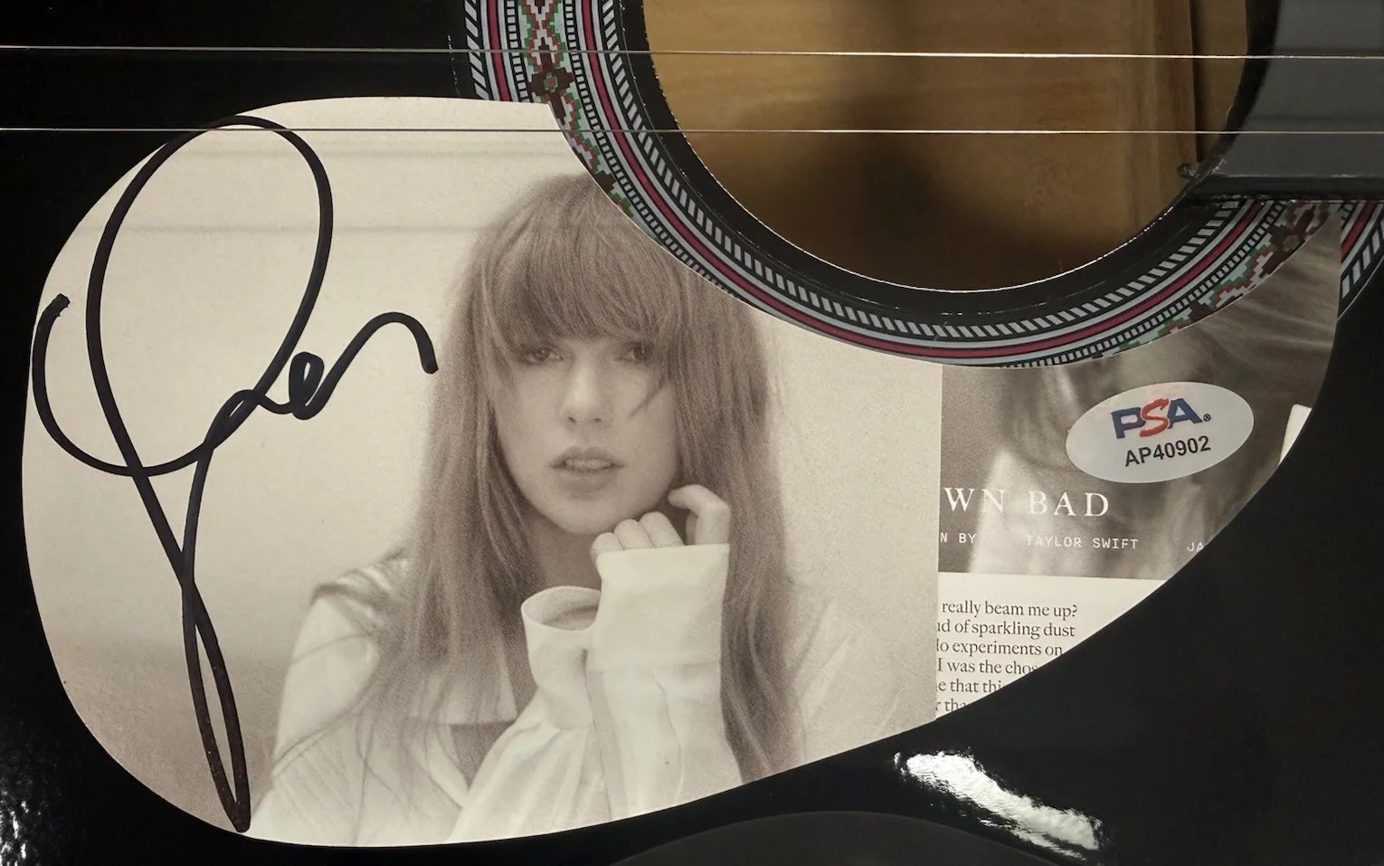 Taylor Swift Signed Acoustic Guitar PSA COA, image 3