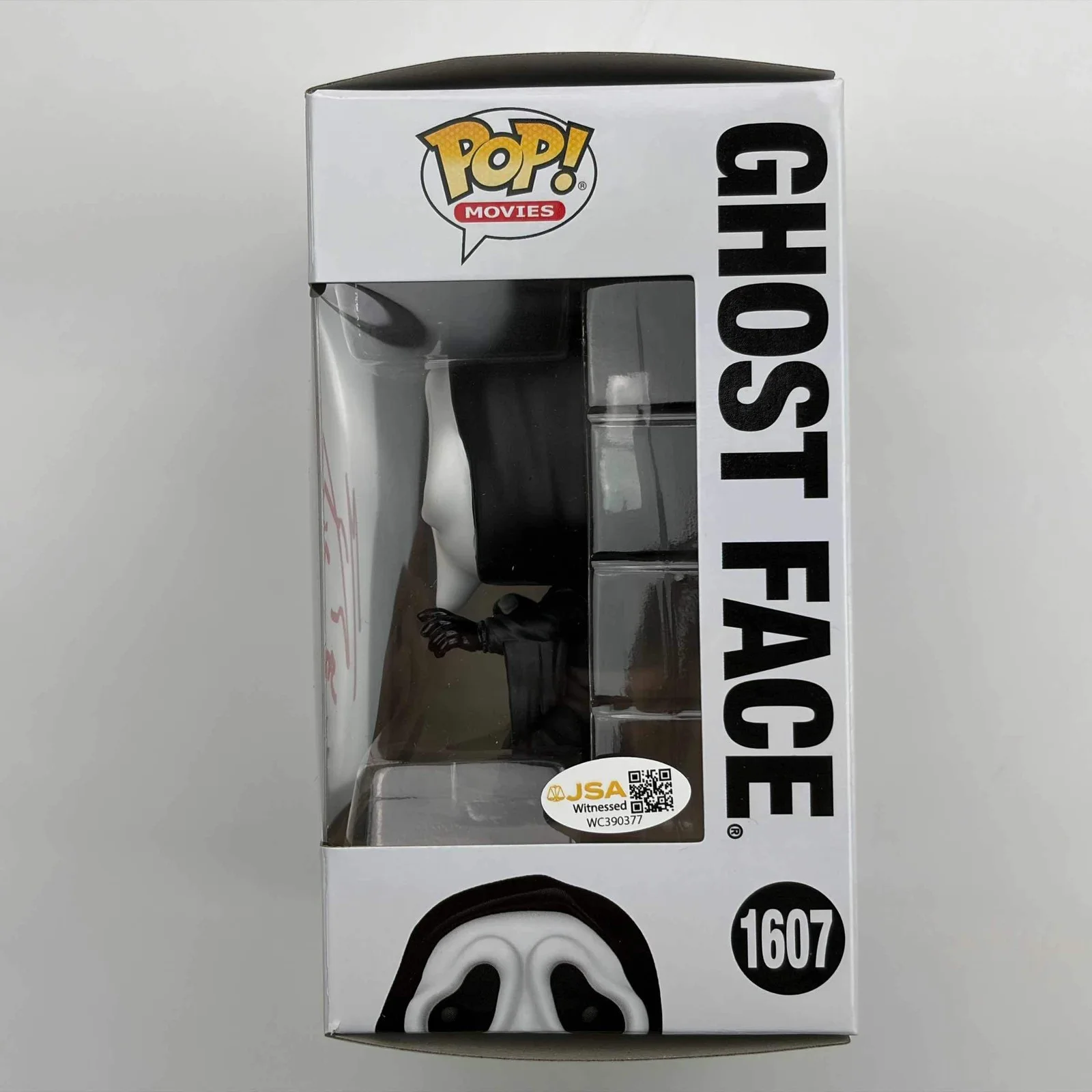 Autographed/Signed Matthew Lillard Stu Ghostface Scream Funko Pop #1607 JSA COA, image 2