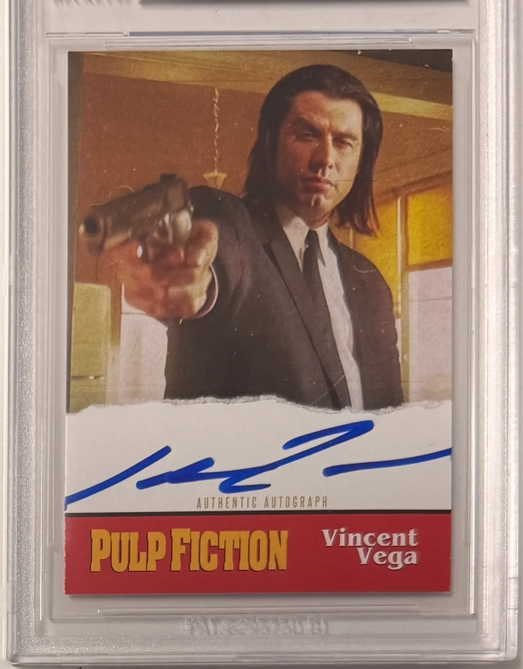 John Travolta — Custom Card Pulp Fiction #94 Signed John Travolta Beckett Witnessed AUTO 10, image 5