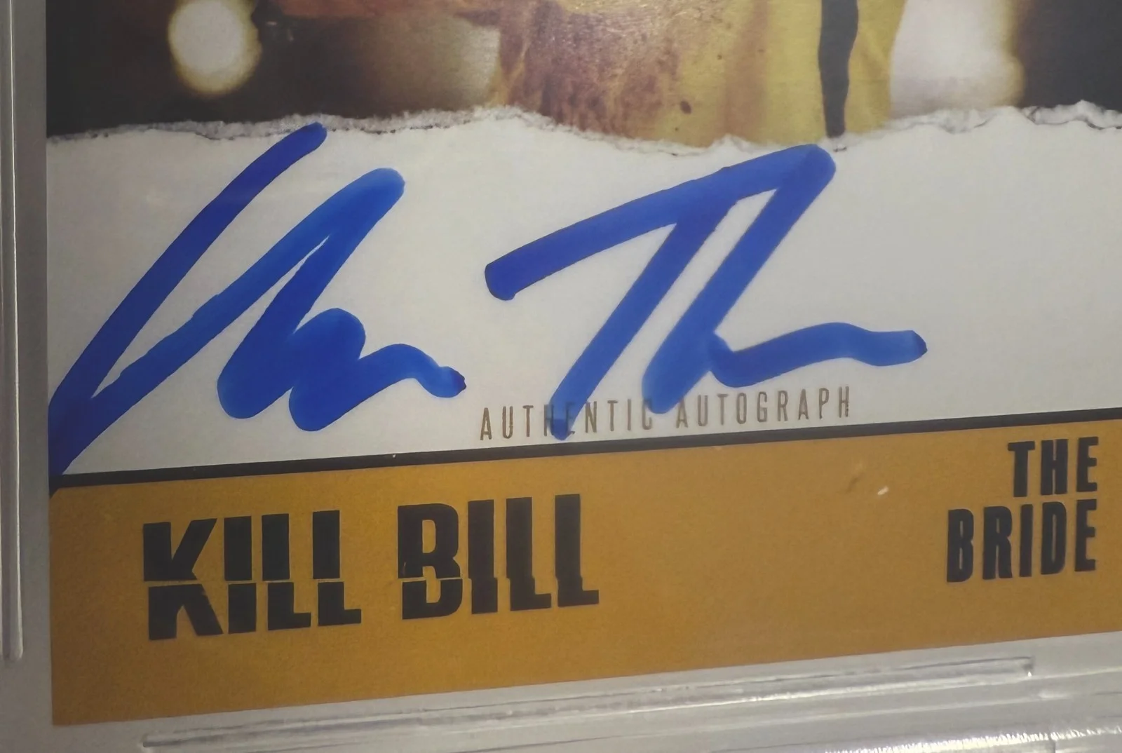 Uma Thurman — Uma Thurman Signed Kill Bill Custom Trading Card Beckett Witnessed Auto Grade 10, image 2