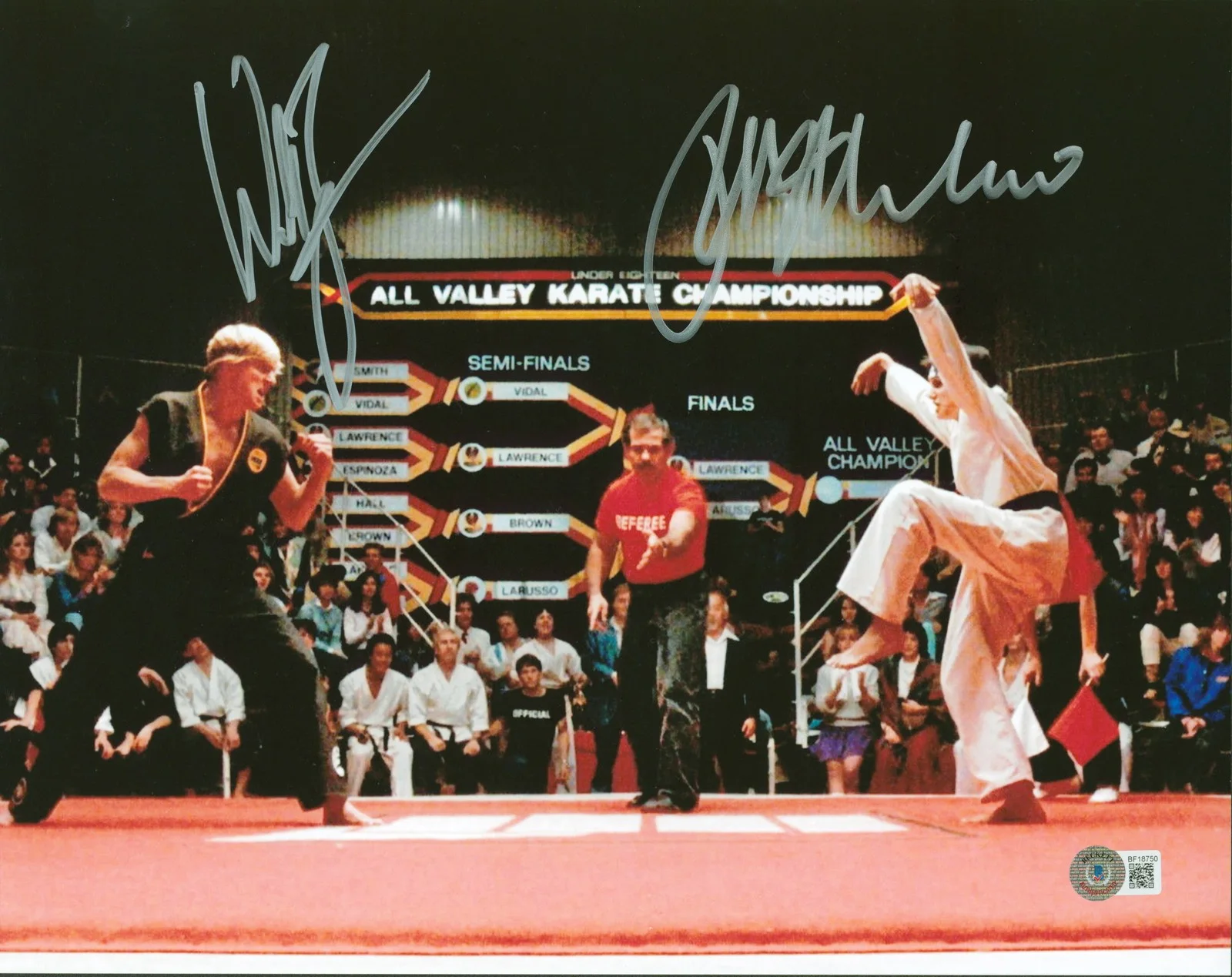 Ralph Macchio & William Zabka — Ralph Macchio & William Zabka The Karate Kid Authentic Signed 11x14 Photo BAS