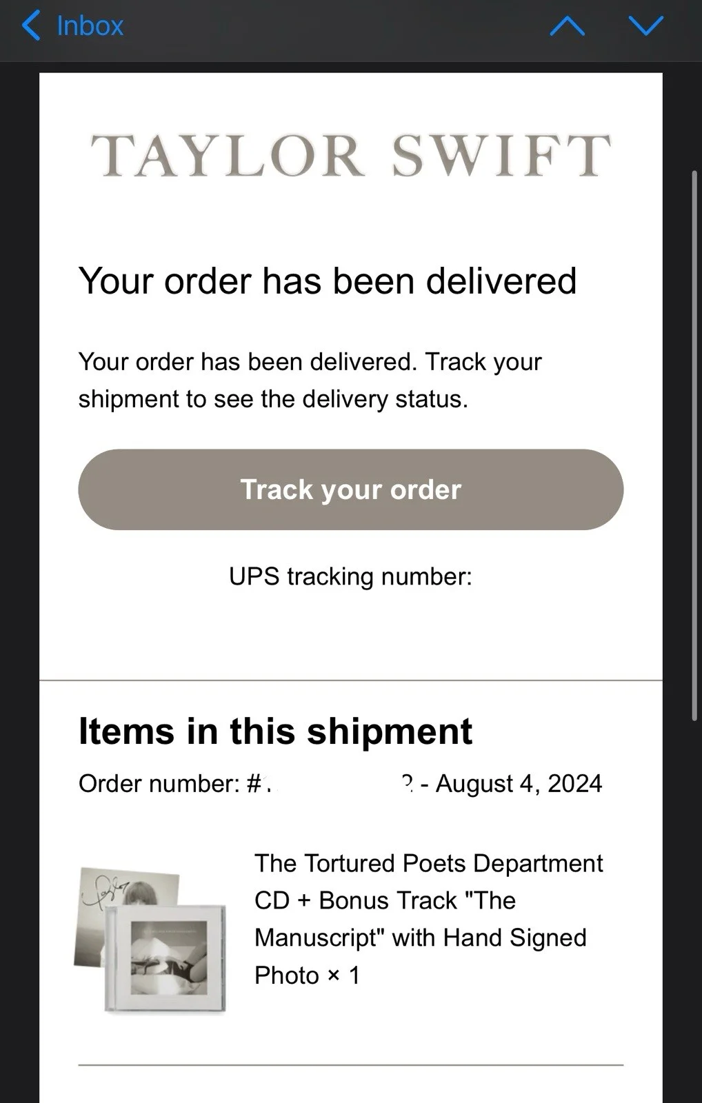 Taylor Swift SIGNED CD The Tortured Poets Department (TTPD) - Framed, image 3