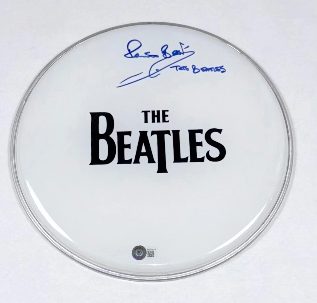 Pete Best The Beatles Signed Autograph 12" Drumhead Band 1st Drummer Beckett COA, изображение 3