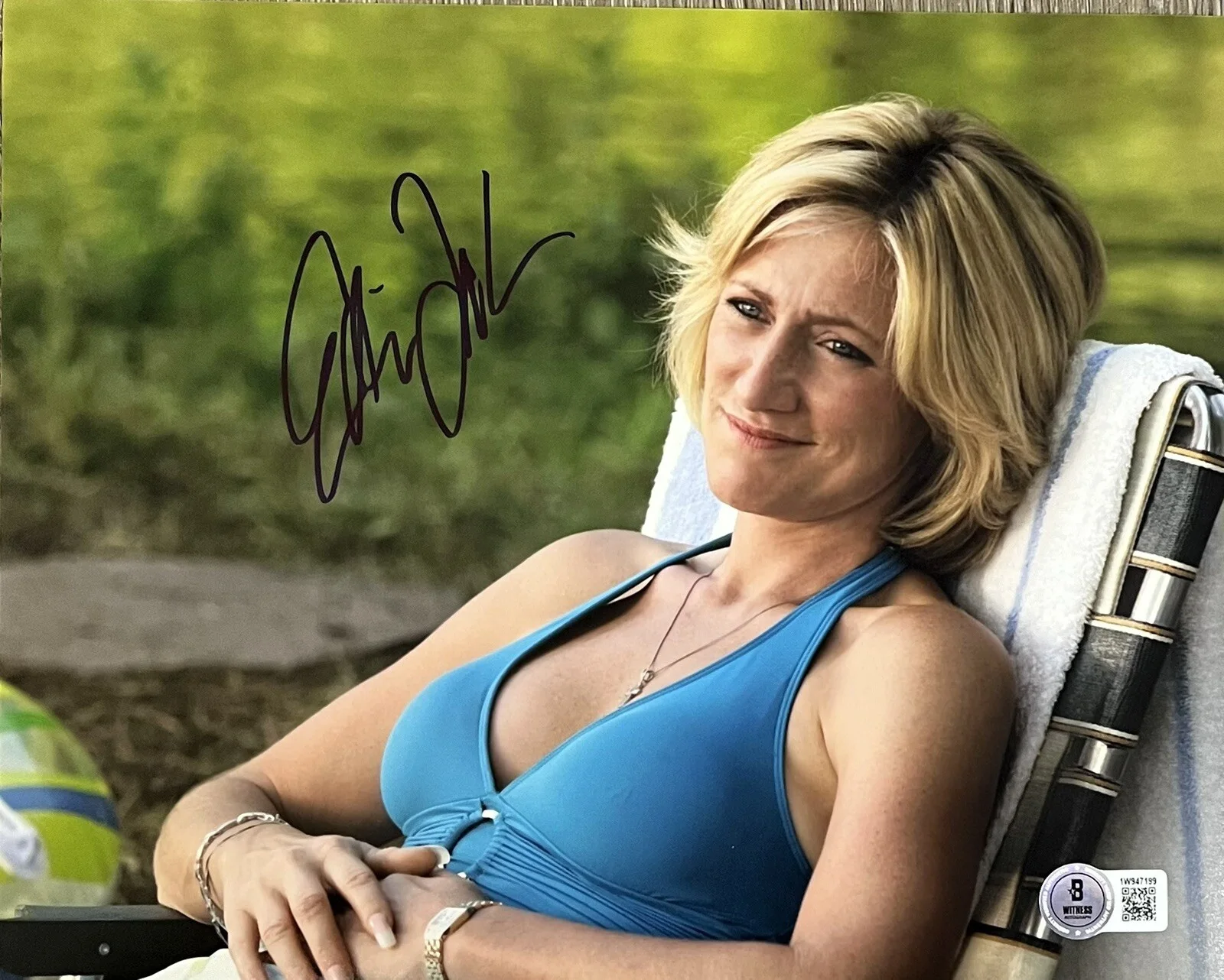 Edie Falco — Edie Falco "The Sopranos" Carmela Soprano Autographed 8x10 #2 Beckett Witnessed