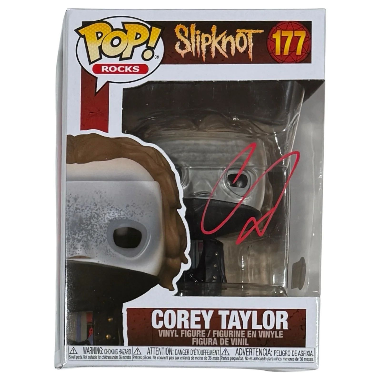 Corey Taylor Slipknot Signed Autograph Funko Pop Rocks #177 Proof Beckett COA, изображение 4