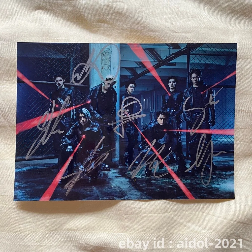 ENHYPEN Group Autographed Photo THE SIN VANISH Still Knife K-POP 4*6 2026 #MUGS, изображение 5
