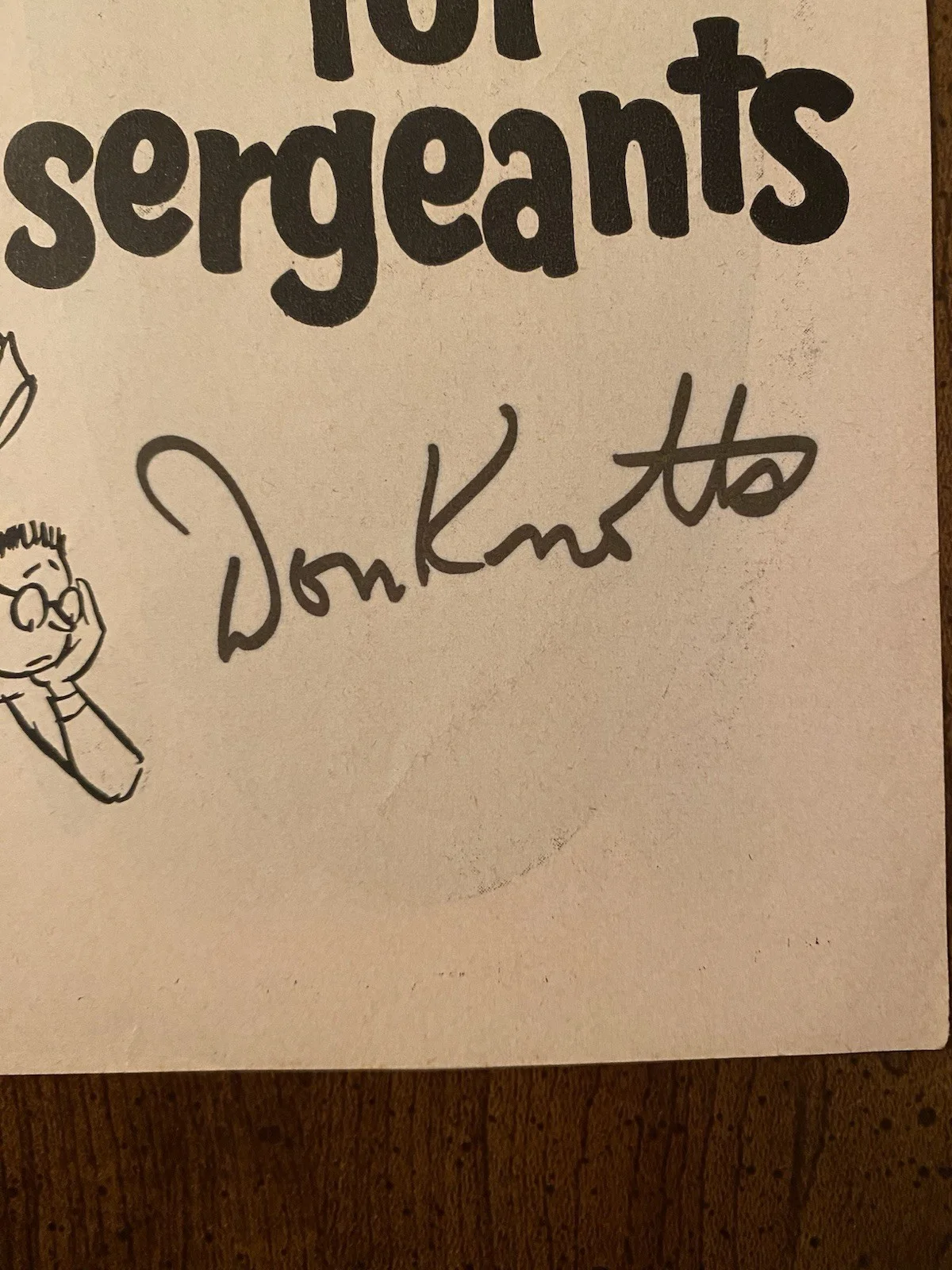 Don Knotts — Don Knotts Signed Autographed Playbill No Time For Sergeants With COA RARE, image 2