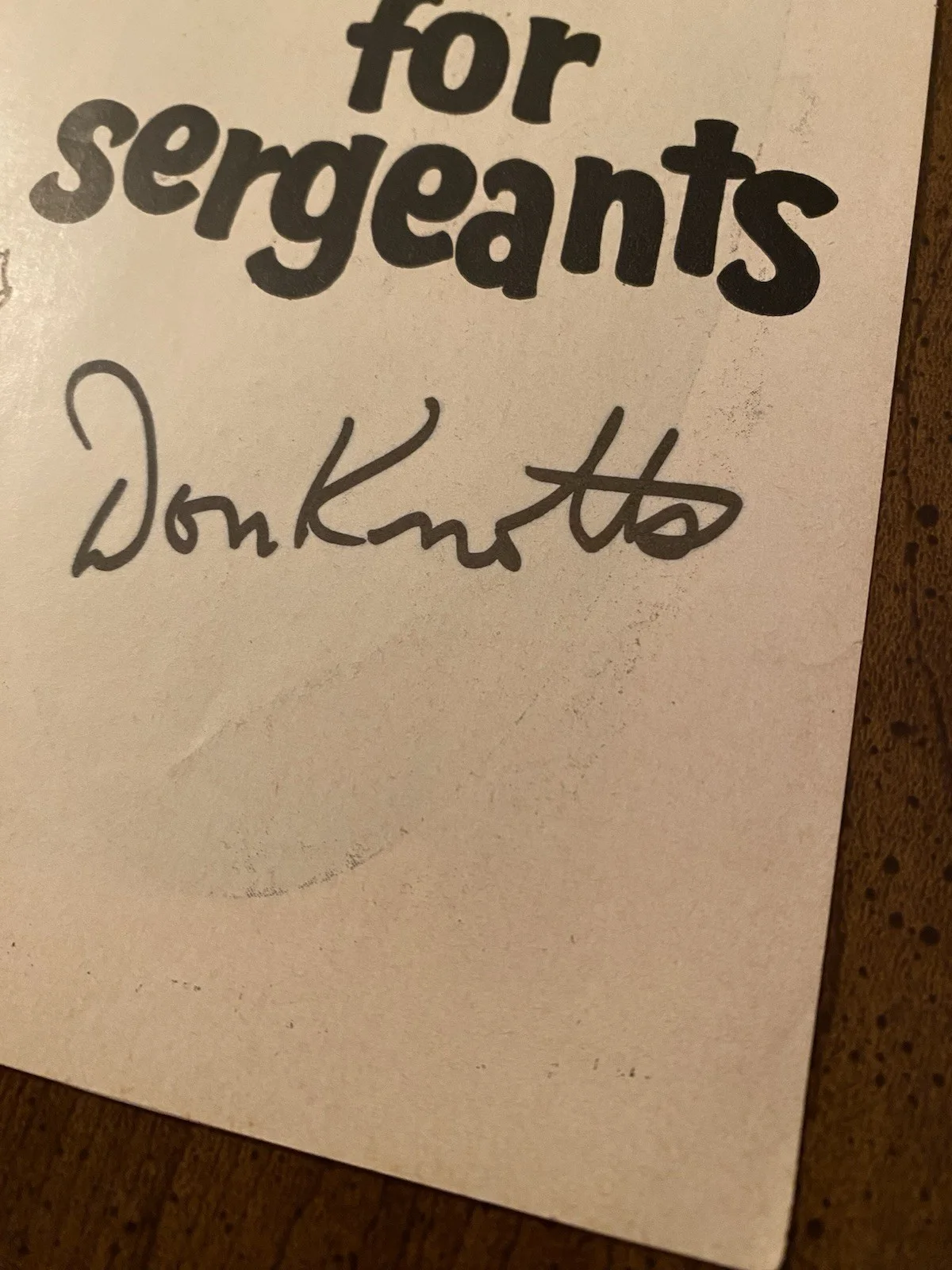 Don Knotts — Don Knotts Signed Autographed Playbill No Time For Sergeants With COA RARE, image 3