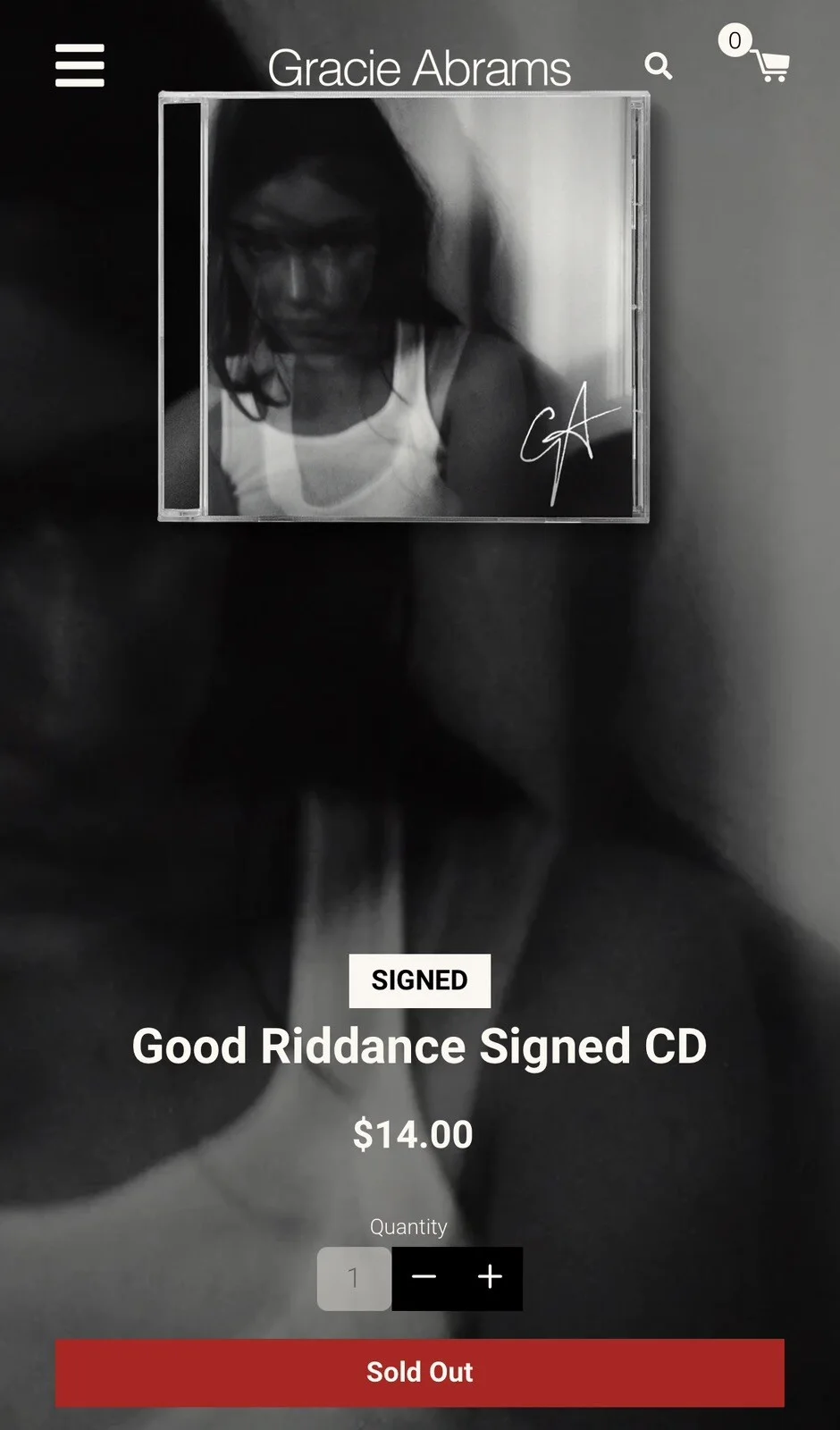 Gracie Abrams Good Riddance CD And Signed Art Card Autographed SOLD OUT SEALED, изображение 4