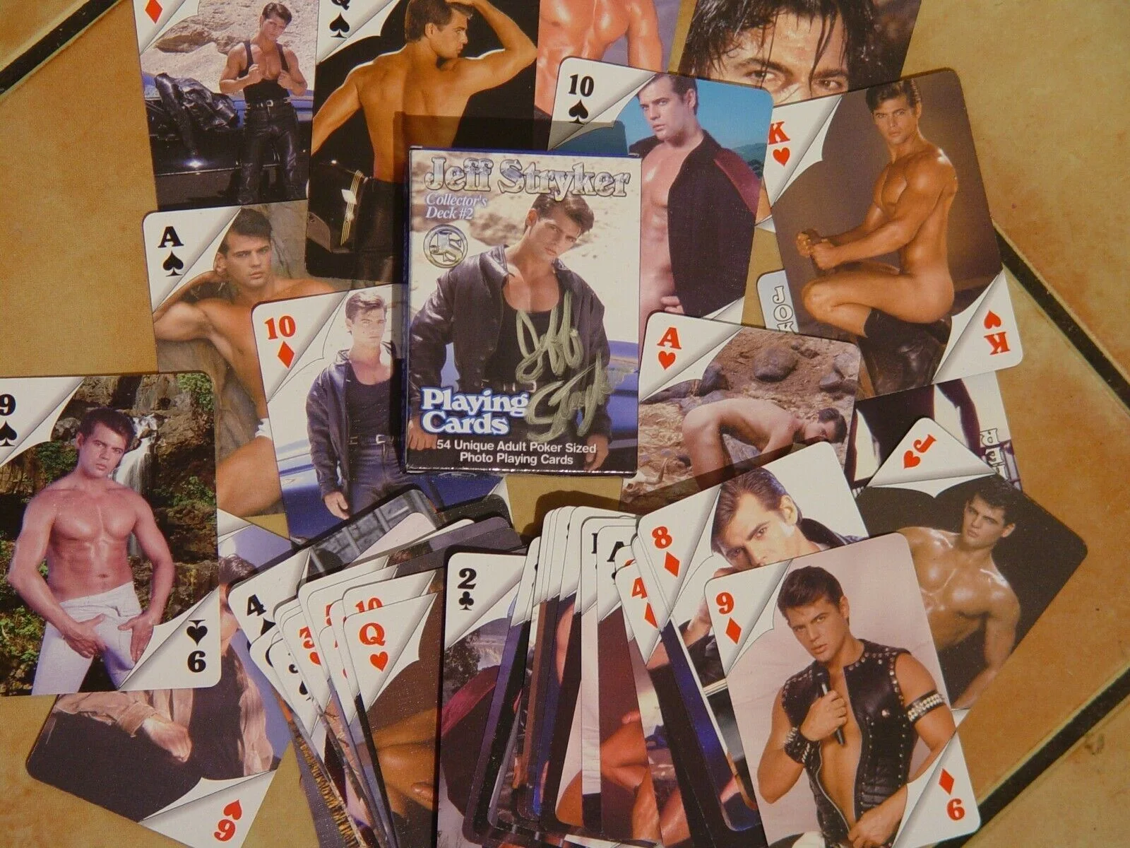 Jeff Stryker — 2 decks, Red and Blue Jeff Stryker Playing cards signed by Jeff Stryker 2 U .New, image 2
