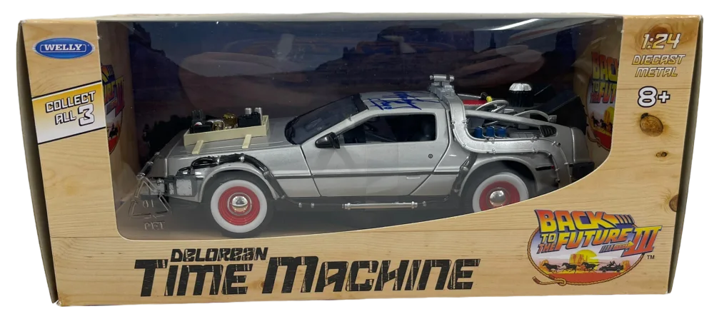 CHRISTOPHER LLOYD — Christopher Lloyd Signed Back to The Future 3 1:24 Delorean Diecast Beckett COA, image 3