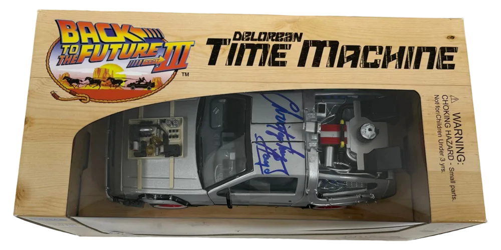 CHRISTOPHER LLOYD — Christopher Lloyd Signed Back to The Future 3 1:24 Delorean Diecast Beckett COA, image 4