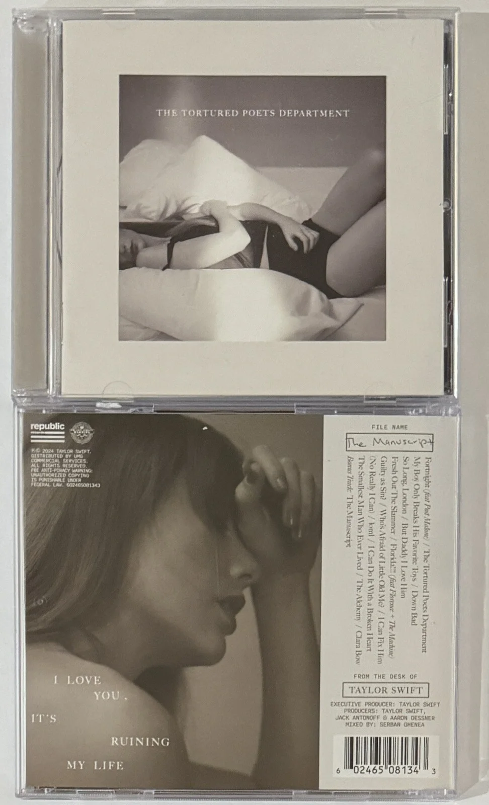 SIGNED FRAMED TAYLOR SWIFT AUTOGRAPHED TTPD TORTURED POETS PHOTO CD PSA DNA COA, image 3