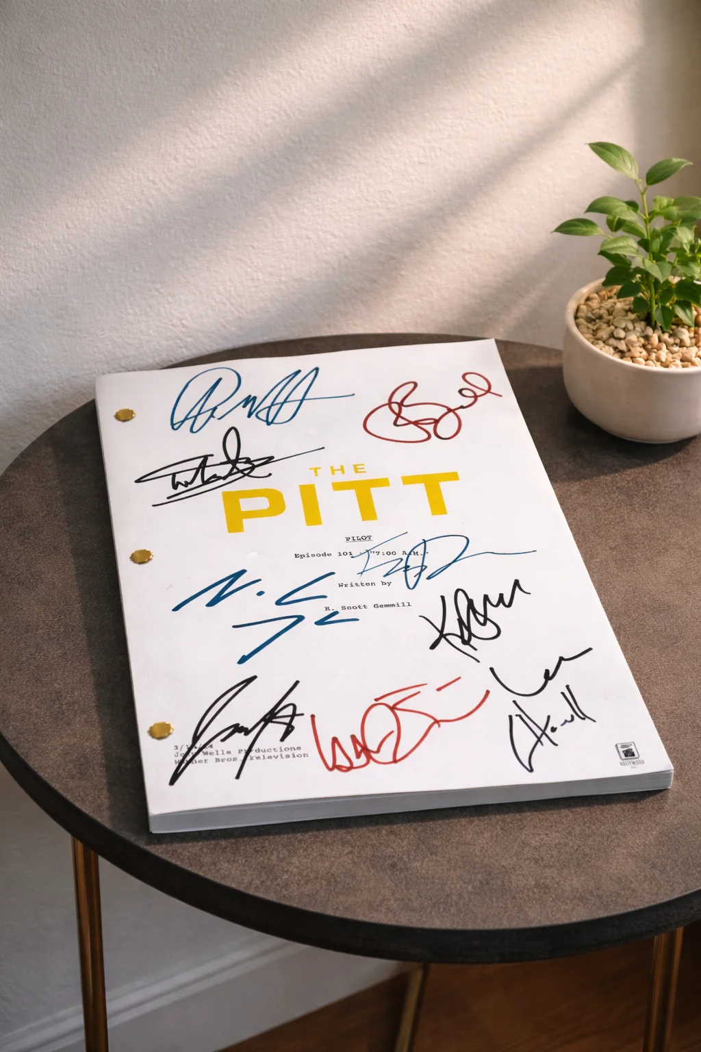 The Pitt TV Show Signed TV Show Pilot Script with Noah Wyle Autographs Reprint, image 5