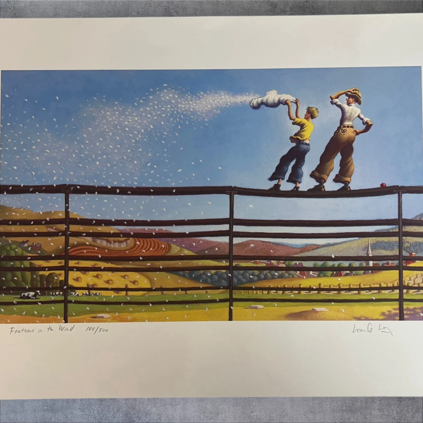 Madonna Mr Peabody’s Apples Limited Edition Loren Long Autographed Lithograph, image 2