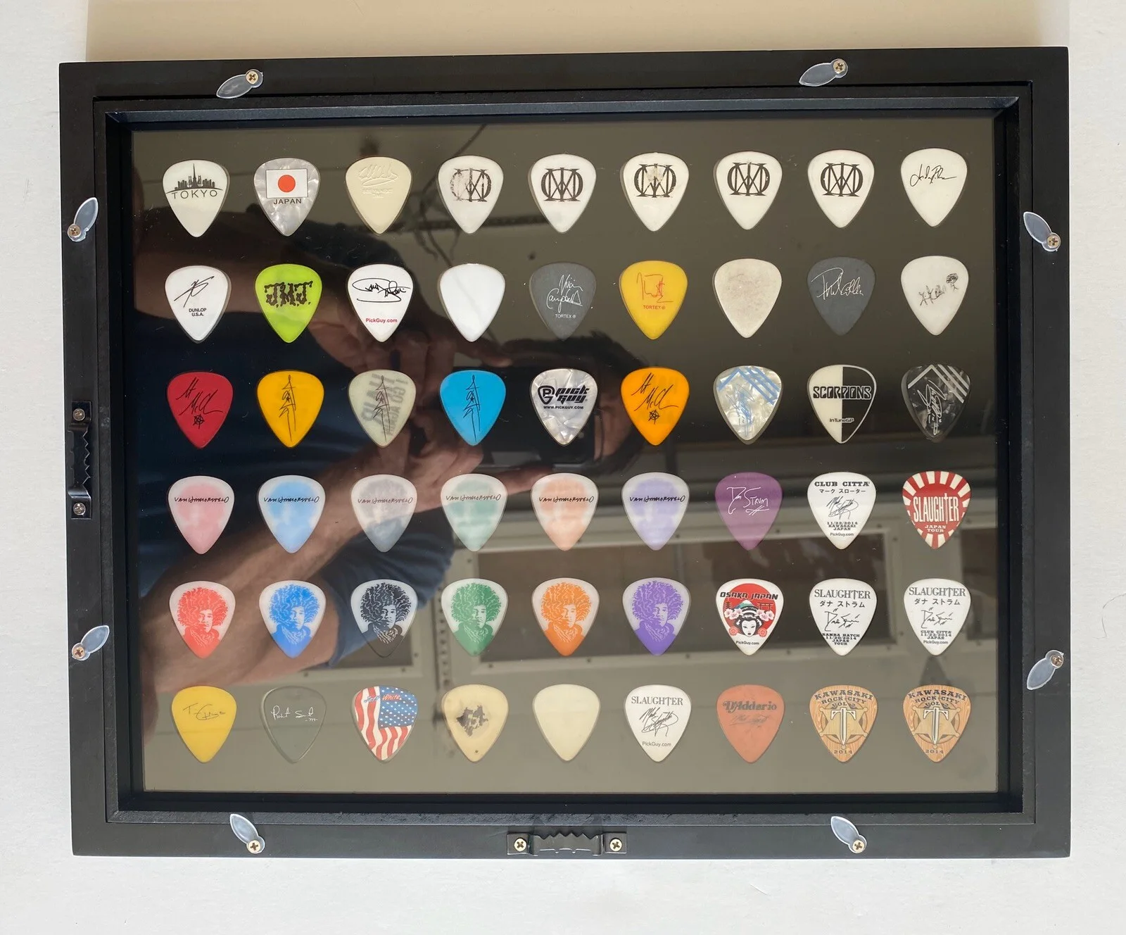 11" x 14" Black Guitar Pick Display Horizontal 54 Picks- NO FRAME Insert Only, image 2