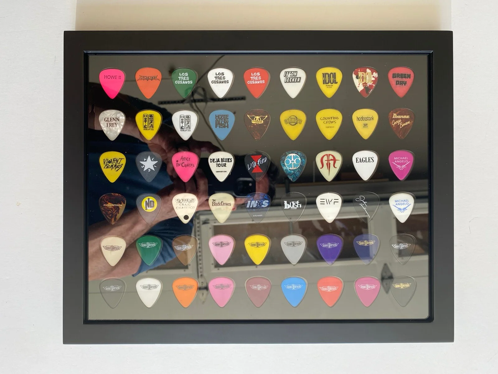 11" x 14" Black Guitar Pick Display Horizontal 54 Picks- NO FRAME Insert Only, image 3