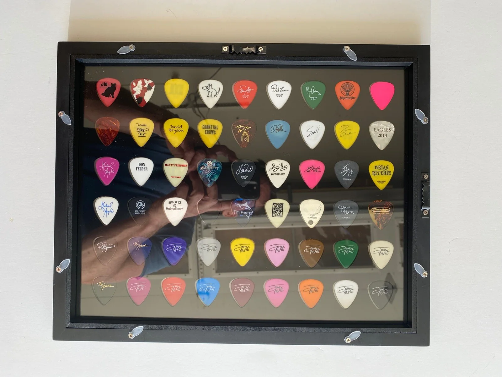 11" x 14" Black Guitar Pick Display Horizontal 54 Picks- NO FRAME Insert Only, image 4