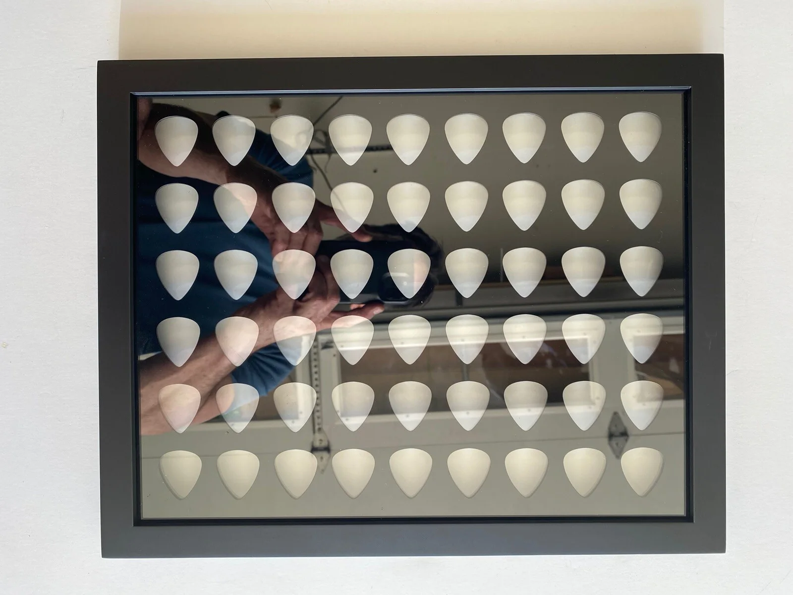 11" x 14" Black Guitar Pick Display Horizontal 54 Picks- NO FRAME Insert Only, image 5