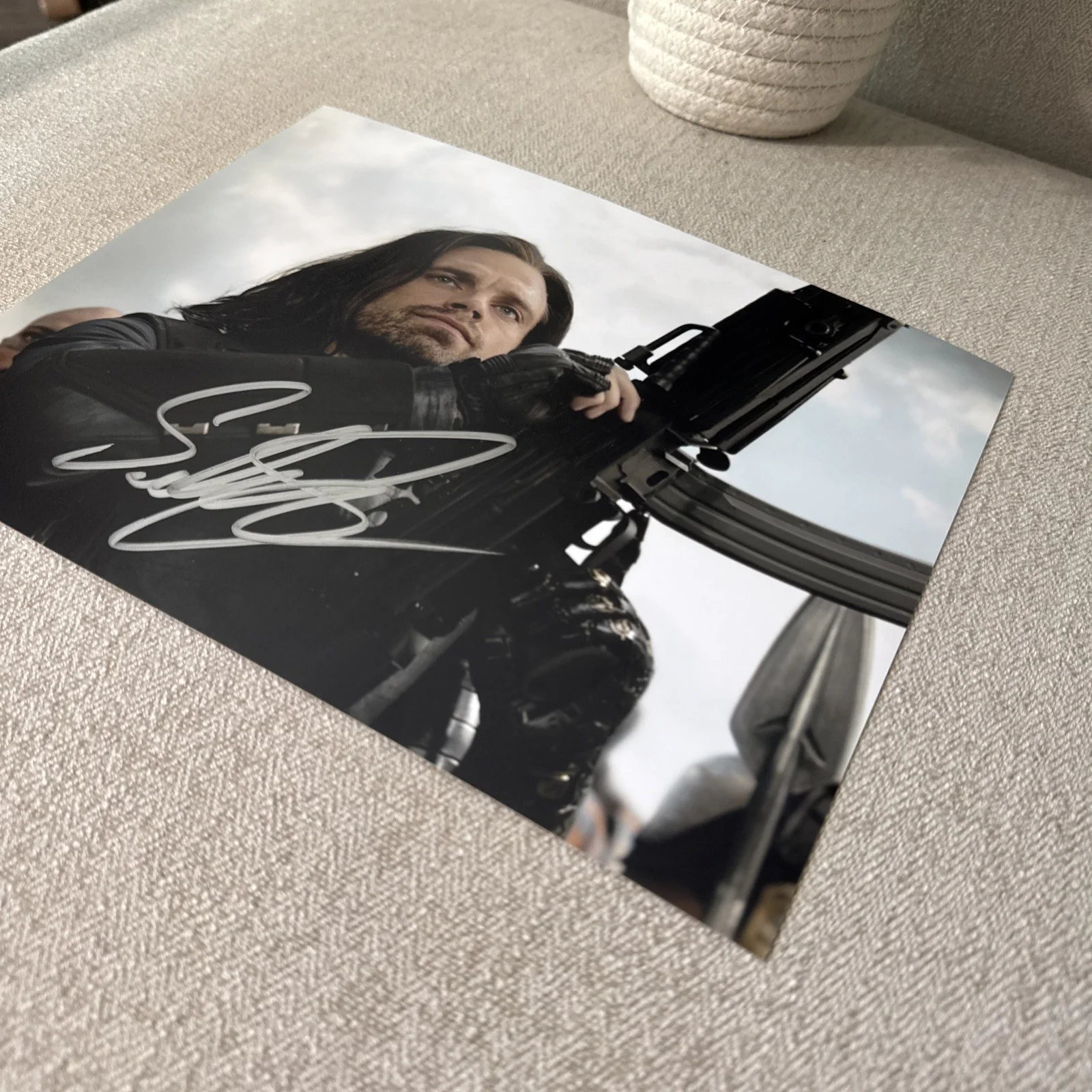 Sebastian stan — Sebastian Stan Signed 8x10 Winter Soldier Captain America Marvel w/COA & Holo !!, image 2
