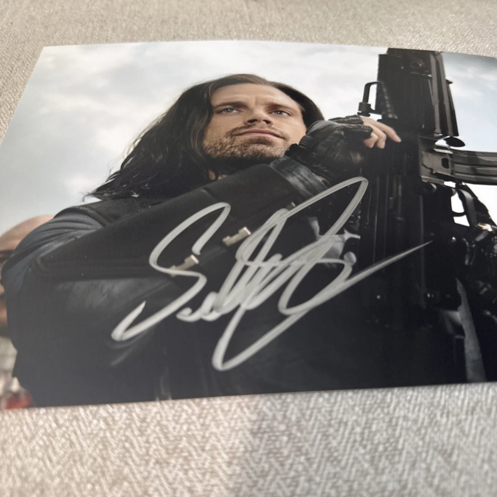 Sebastian stan — Sebastian Stan Signed 8x10 Winter Soldier Captain America Marvel w/COA & Holo !!, image 4