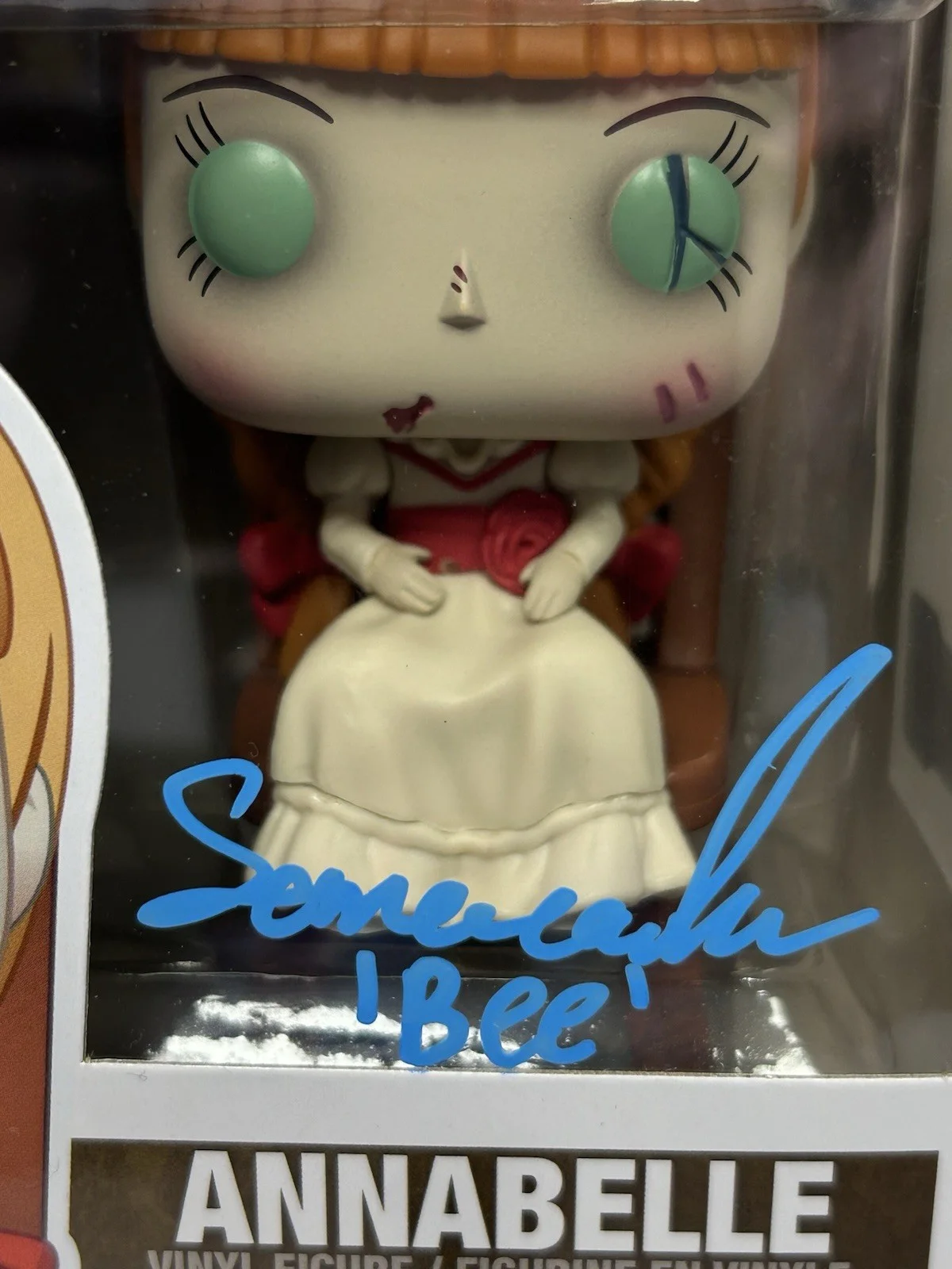 Samara Lee — Samara Lee Signed with Character Name Funko Pop Annabelle OC Celebrity authentic, image 2