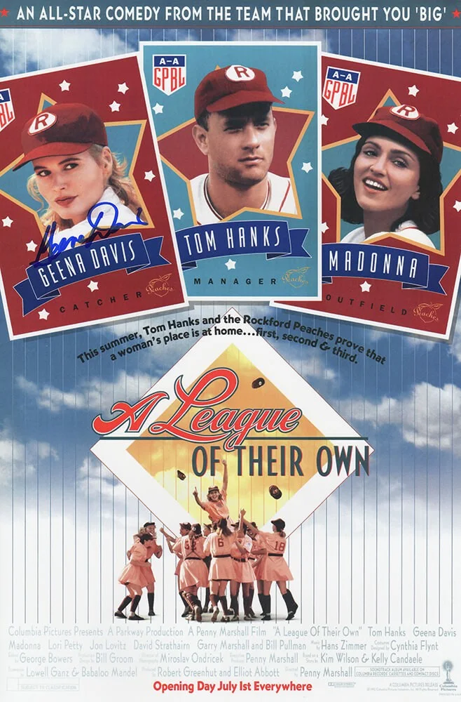 Websites — Geena Davis Signed A League Of Their Own 11×17 Movie Poster - (SCHWARTZ COA)