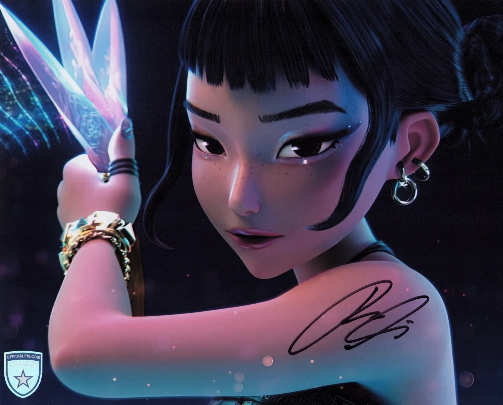 Rei Ami — Signed Rei Ami K-Pop Demon Hunters Zoey 8x10 w/ Official Pix COA