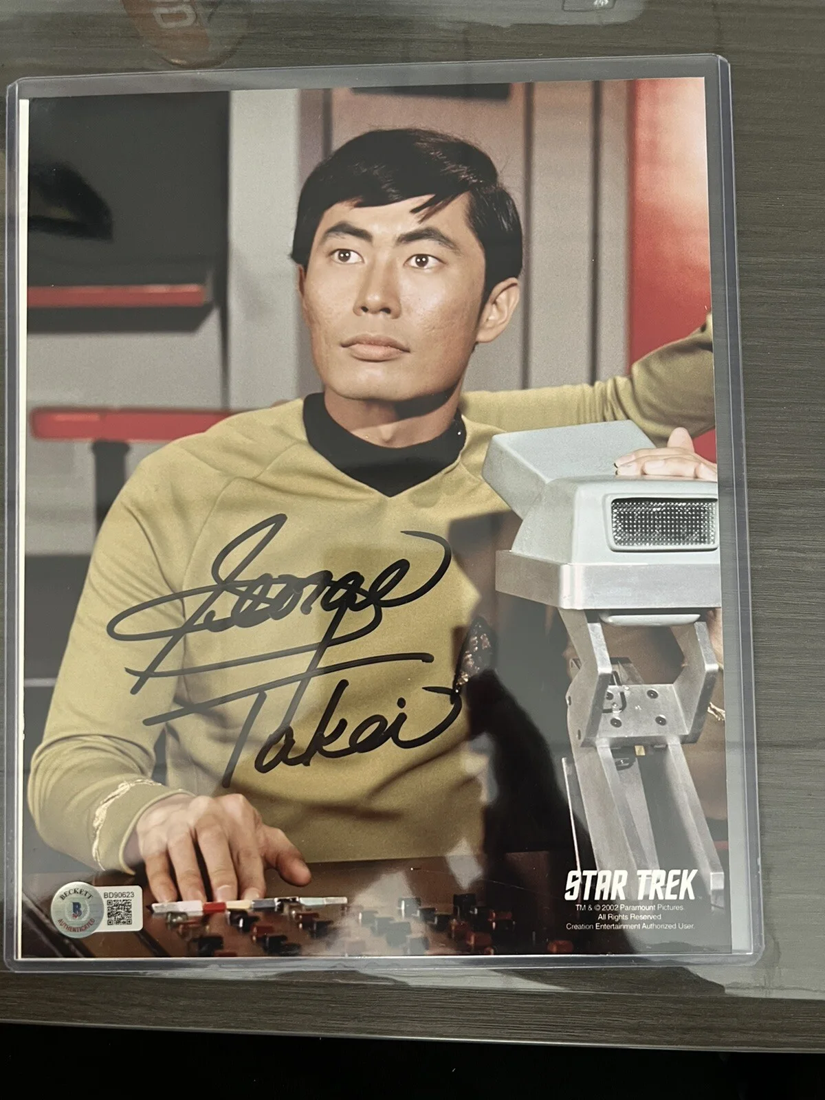 George Takei — George Takei Star Trek "Sulu" Hand Signed In Person Autographed BECKETT BAS COA