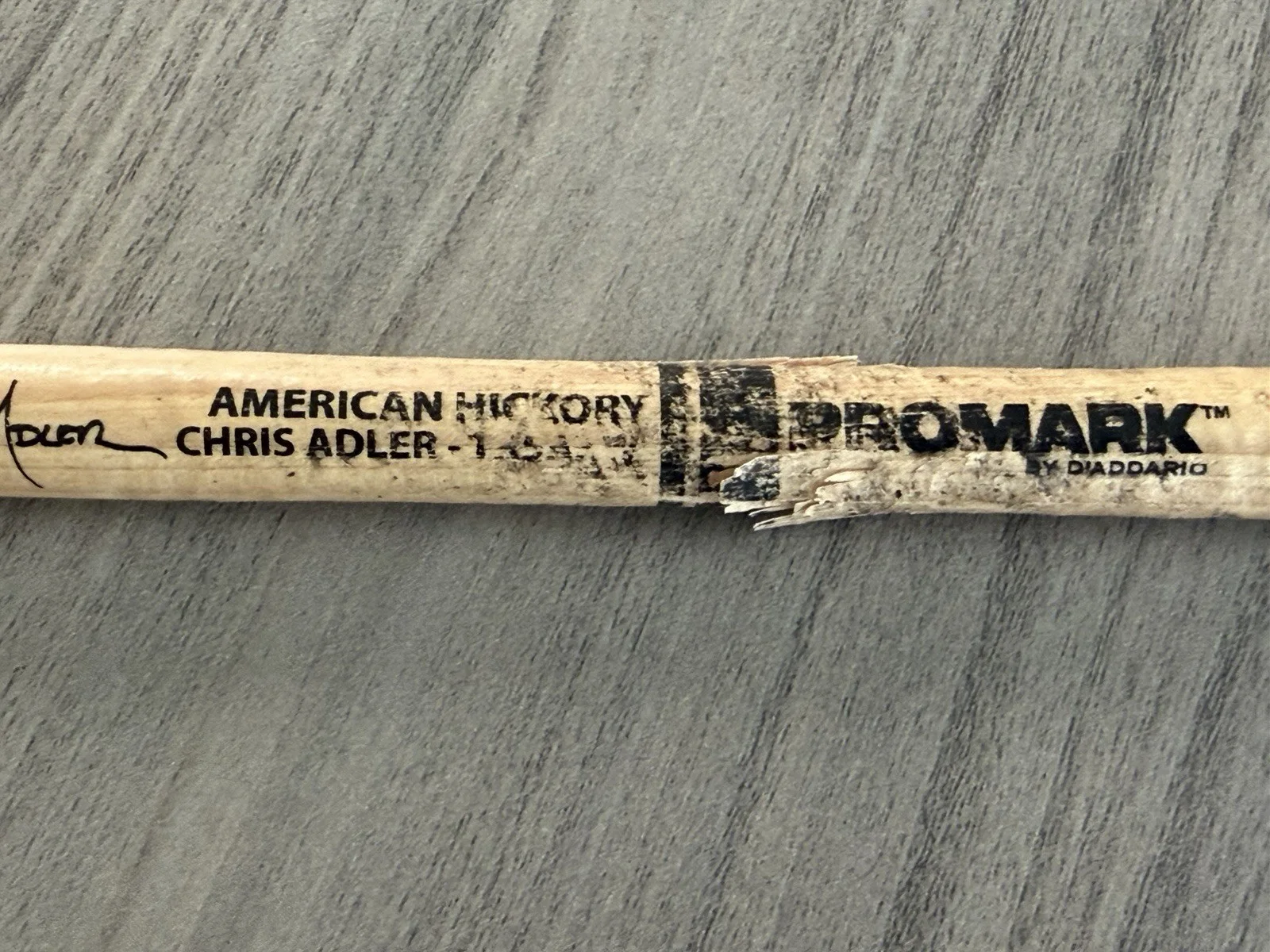 Chris Adler USED & SIGNED Drumstick MEGADETH Drummer Lamb Of God RARE Autograph, изображение 3