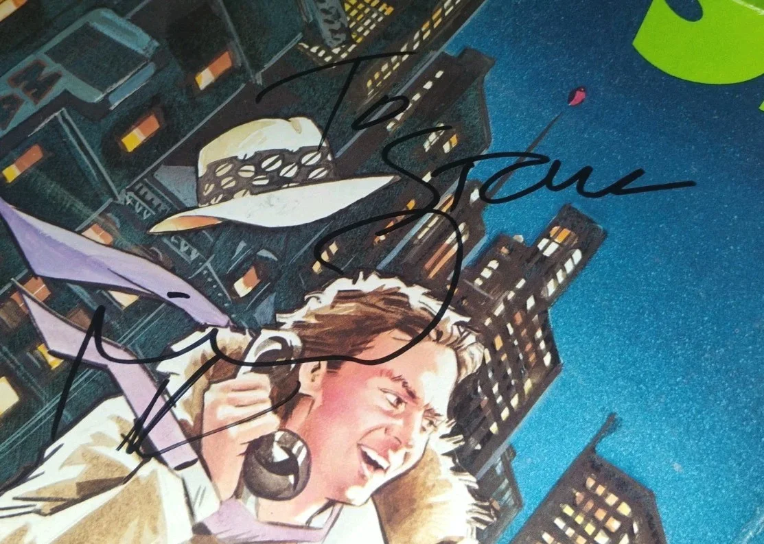 Micheal Keaton Henry Winkler — MICHAEL KEATON HENRY WINKLER DUAL SIGNED NIGHT SHIFT ALBUM INSERT FOLD UP POSTER, image 2