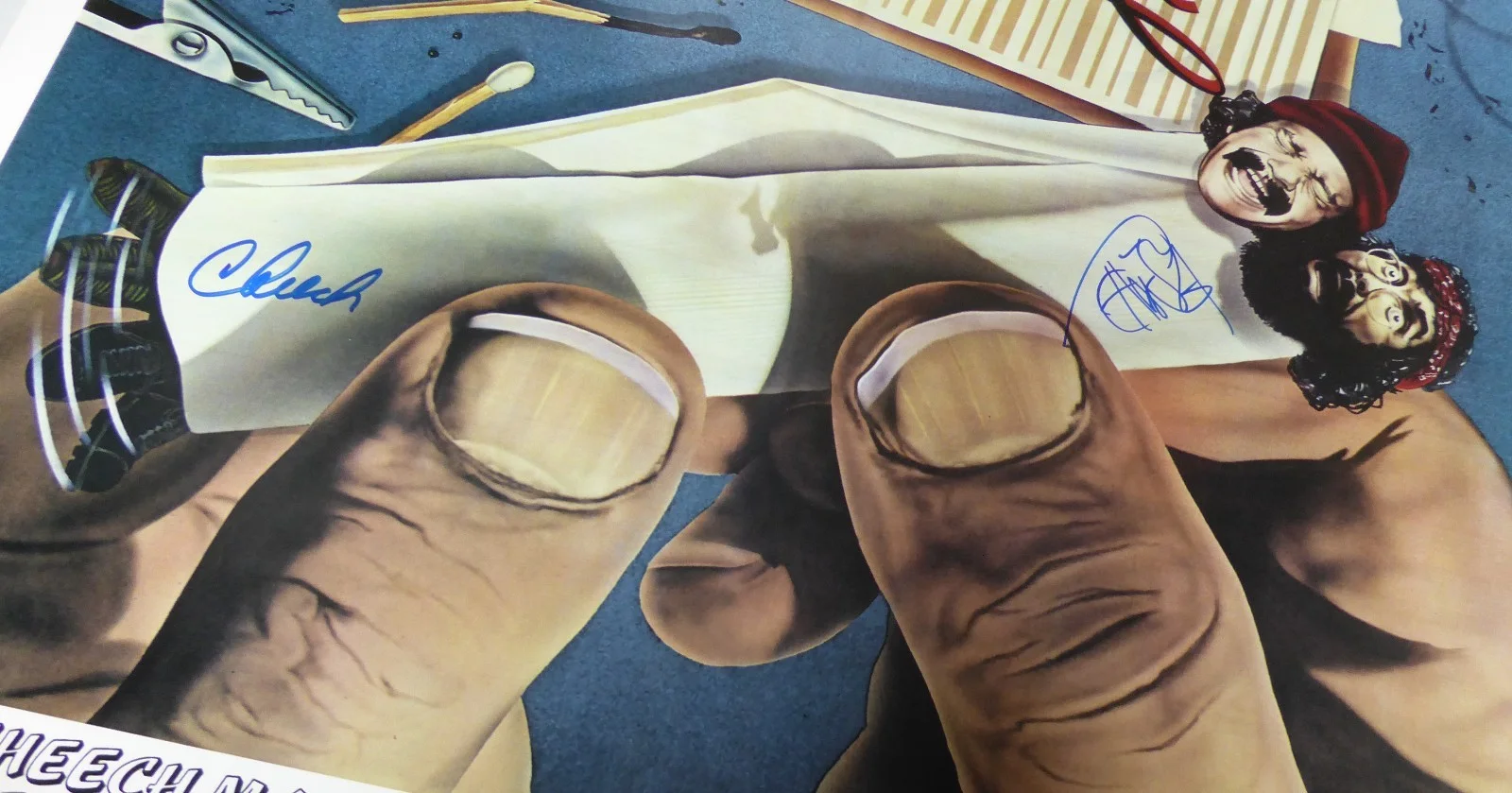 Cheech Marin, Tommy Chong — Cheech Marin & Tommy Chong Signed Up In Smoke 24x36 Movie Poster Autograph 1978, image 5
