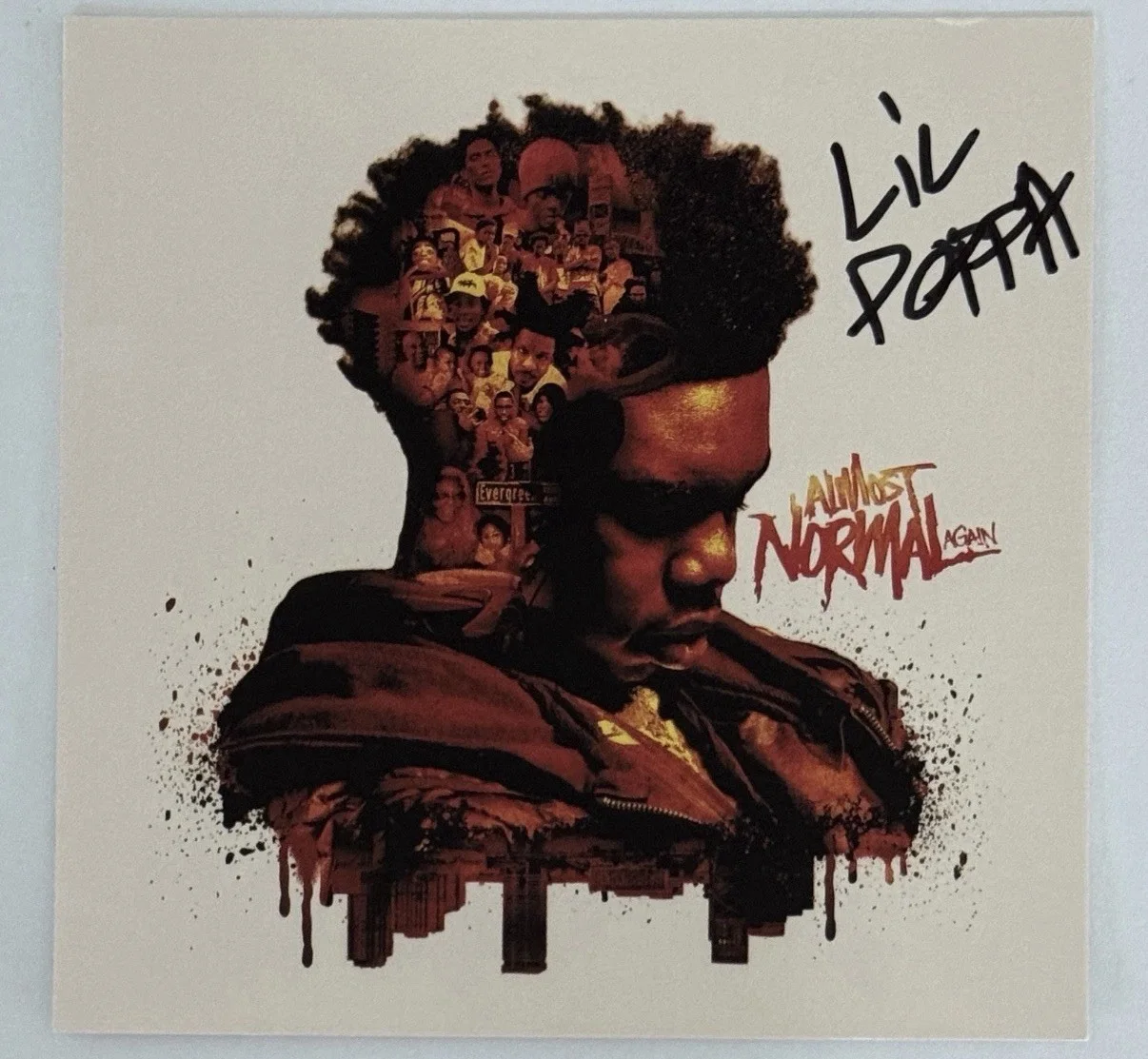 SIGNED Lil Poppa Almost Normal Again Album Photo Cover Art Card & CD SEALED NEW, image 2