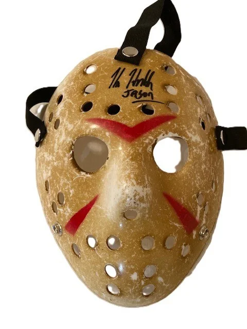 Kane Hodder — Kane Hodder Signed Hockey Mask Friday the 13th Jason Voorhees JSA COA & Photo
