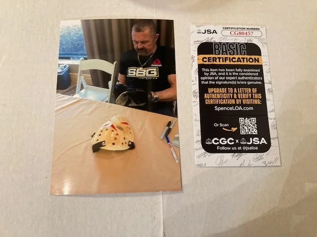 Kane Hodder — Kane Hodder Signed Hockey Mask Friday the 13th Jason Voorhees JSA COA & Photo, изображение 5