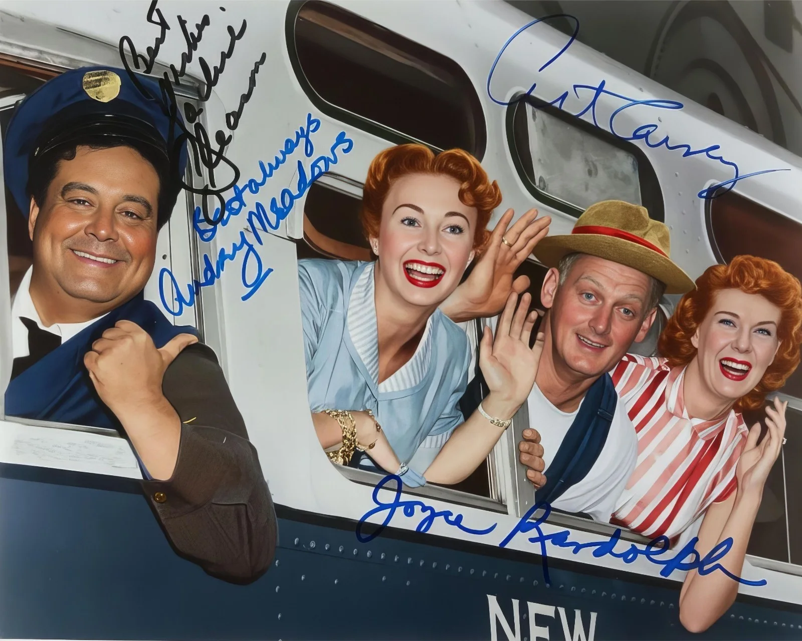 THE HONEYMOONERS CAST — THE HONEYMOONERS TV SHOW CAST JACKIE GLEASON 8X11 SIGNED PHOTO AUTOGRAPH REPRINT