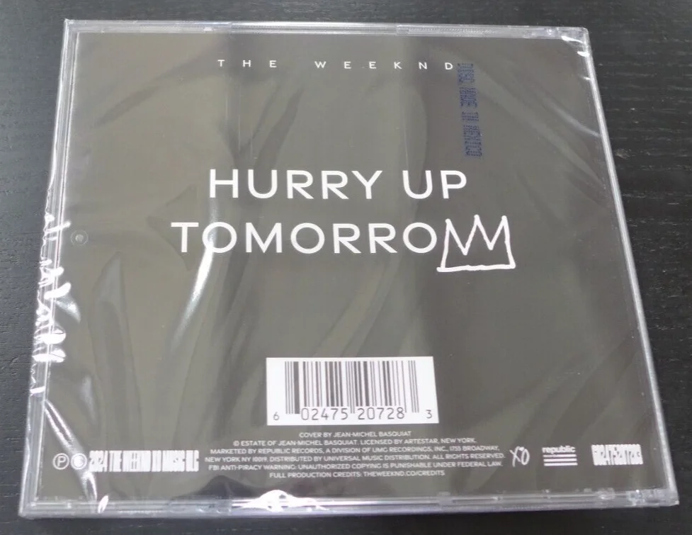 WEEKND - AUTOGRAPHED "HURRY UP TOMORROW" SIGNED ART CARD IN NEW BASQUIAT CD 2025, image 2