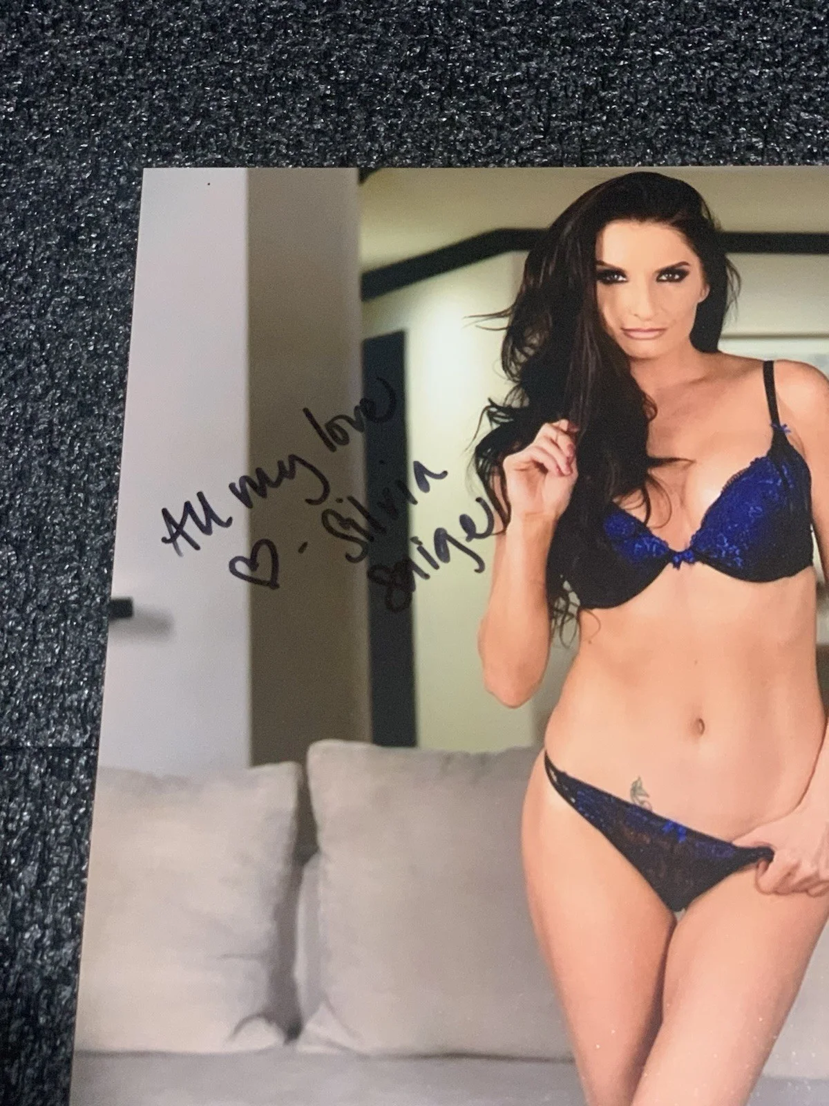 SILVIA SAIGE SIGNED 8X10 PHOTO HEADSHOT ADULT ACTRESS BECKETT BAS JSA PSA ACOA, image 2