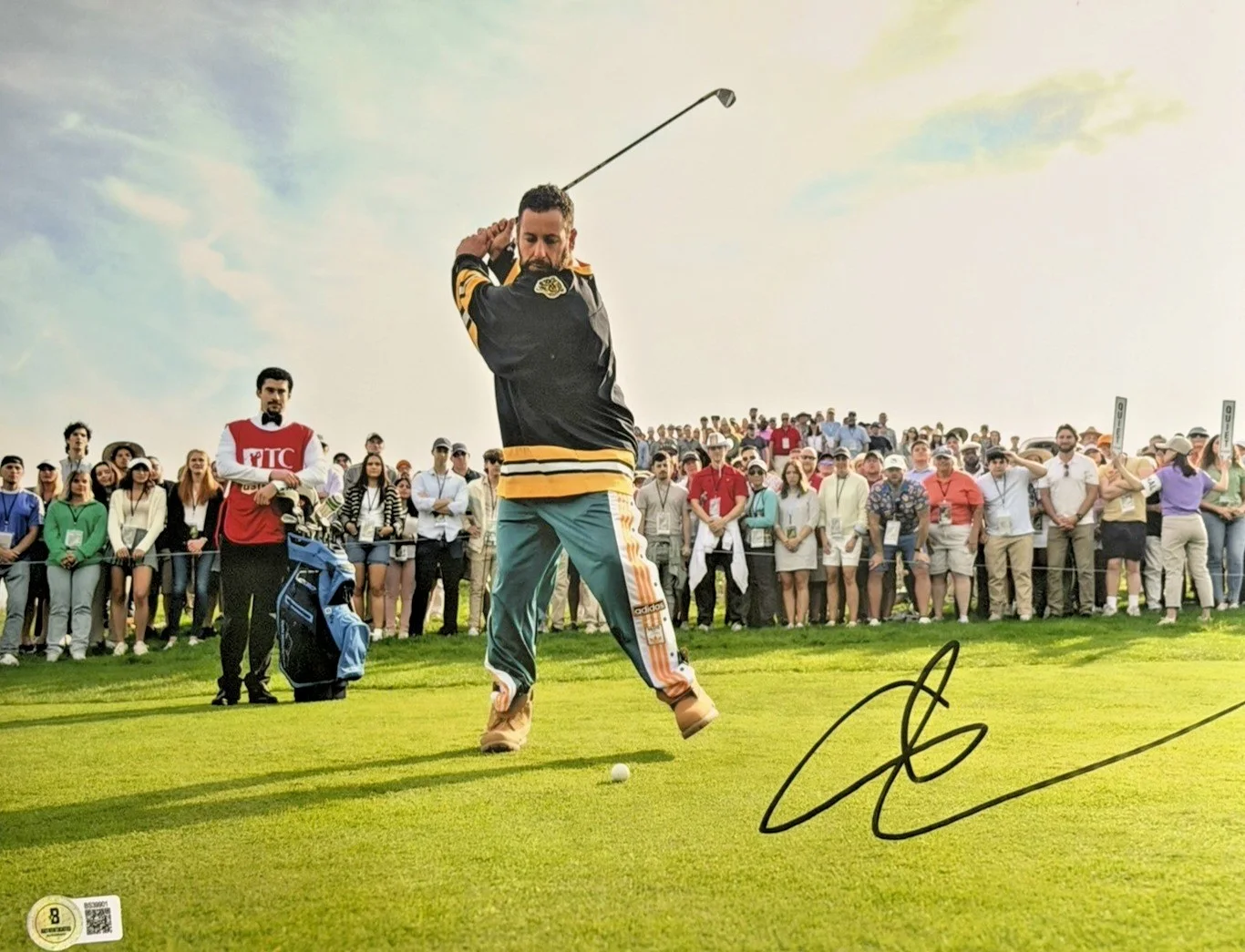 ADAM SANDLER — ADAM SANDLER HAPPY GILMORE 2 GOLF PGA SIGNED 8.5X11 PHOTO AUTOGRAPH POSTER