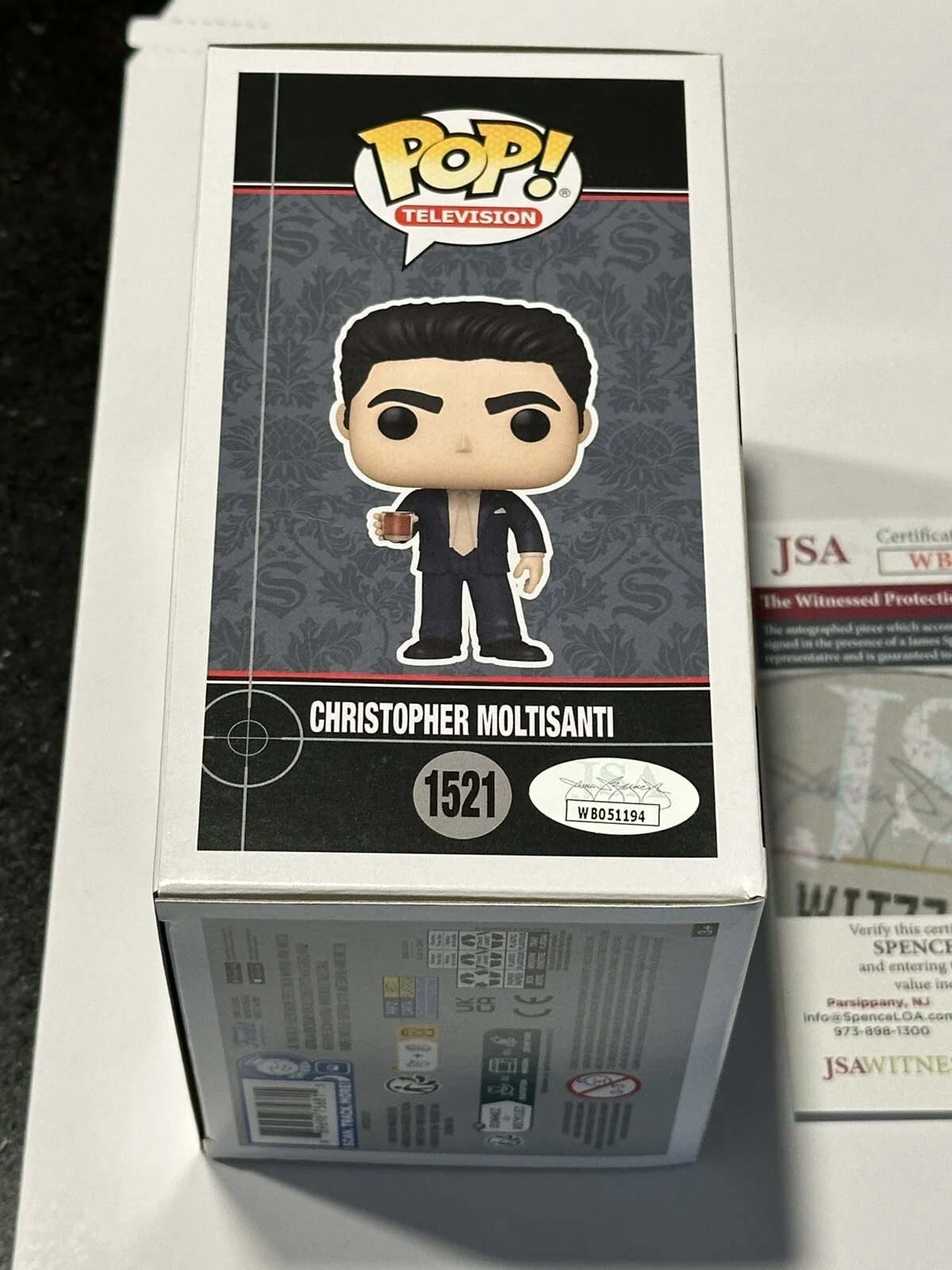 Michael Imperioli — Michael Imperioli Signed Christopher Moltisanti Sopranos Funko Pop White 1521, image 3