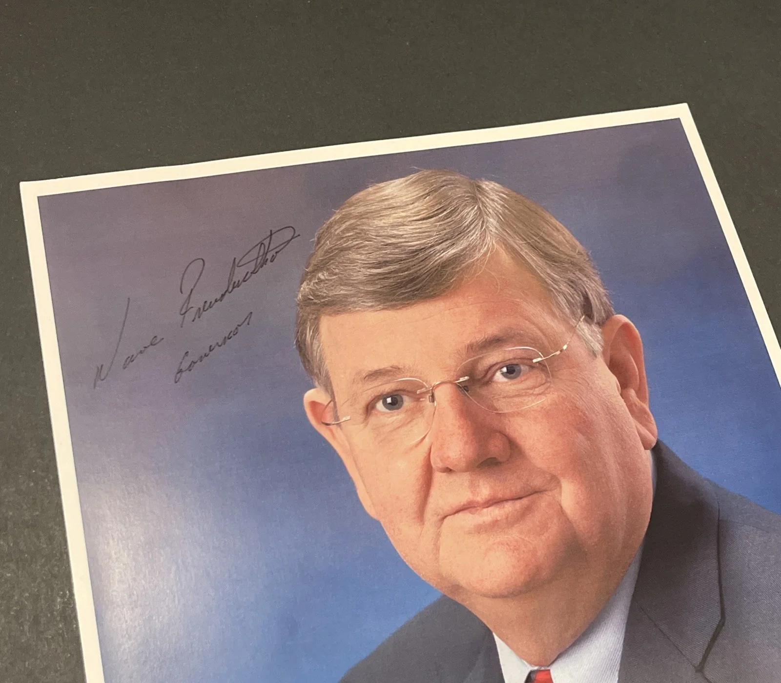 Governor Dave Freudenthal Wyoming: Hand Signed Political Photo 8 x 10 “ / KSK, image 3