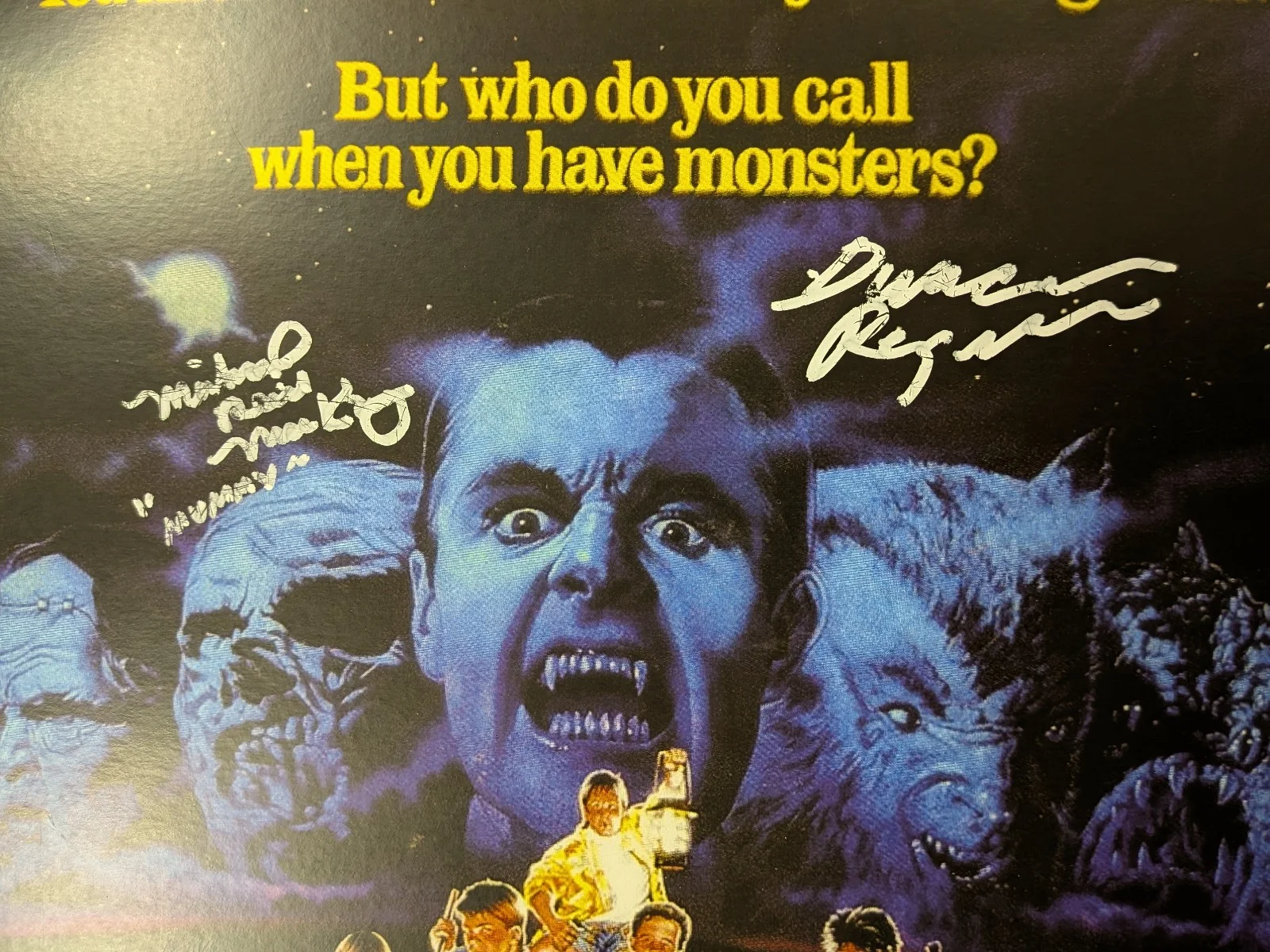 Michael MacKay - Duncan Regehr 2x Signed 11x17 The Monter Squad Movie Poster JSA, изображение 2