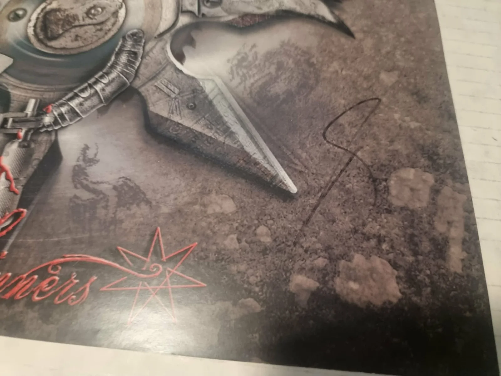 HELLOWEEN FULLY SIGNED '7 SINNERS' PROMO ALBUM ARTWORK, image 5