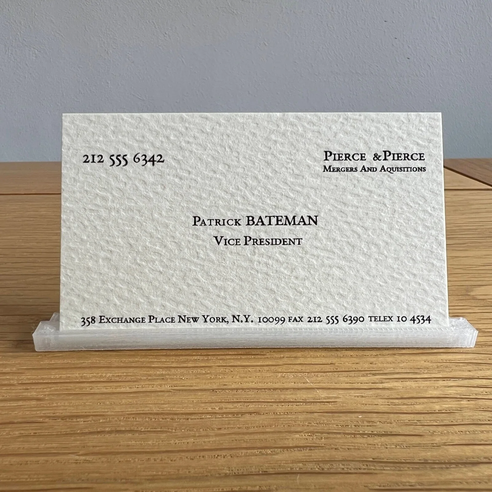 American Psycho Patrick Bateman Inspired Business Card - Christian Bale, image 2